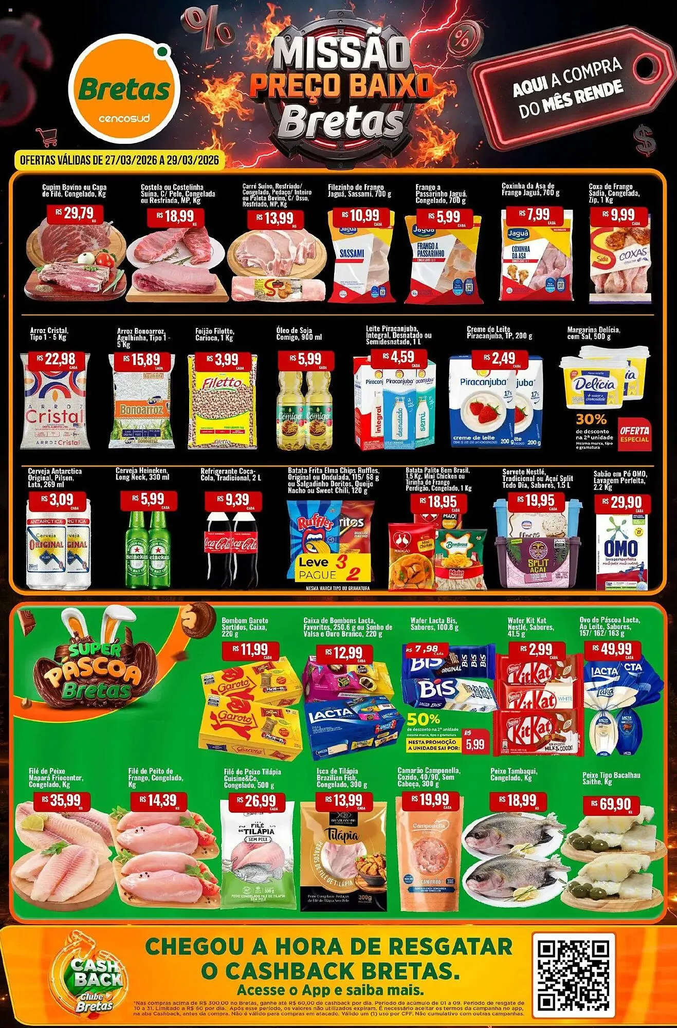 Encarte de Catálogo Supermercados Bretas 27 de março até 29 de março 2026 - Pagina 1