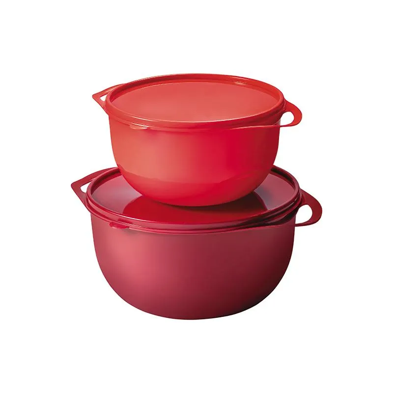 Jogo 2 Potes Para Preparo Vermelho