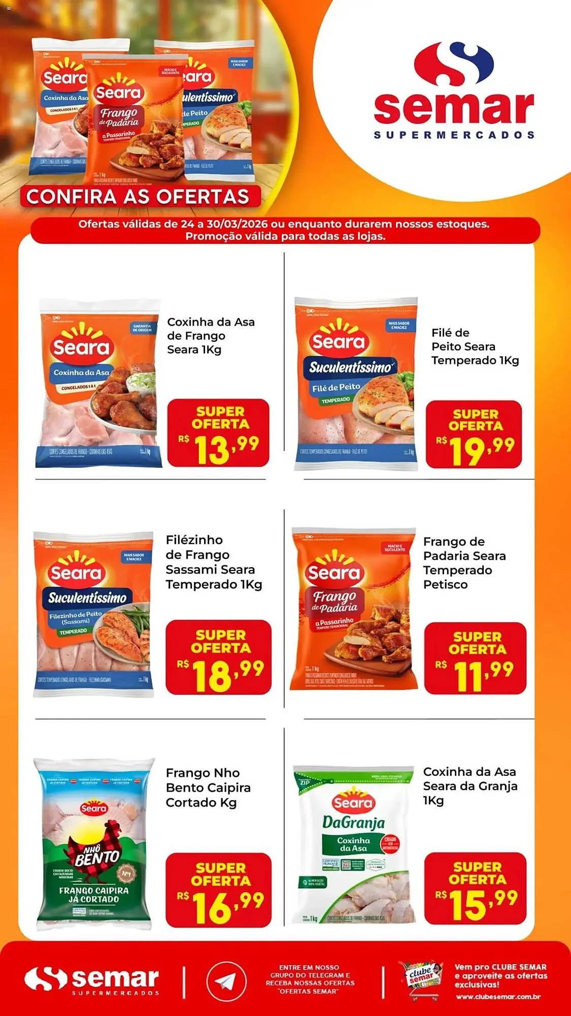 Encarte de Folheto Semar Supermercado 24 de março até 30 de março 2026 - Pagina 1