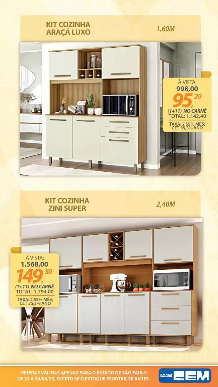 Encarte de Encarte Lojas Cem 18 de abril até 30 de abril 2025 - Pagina 85