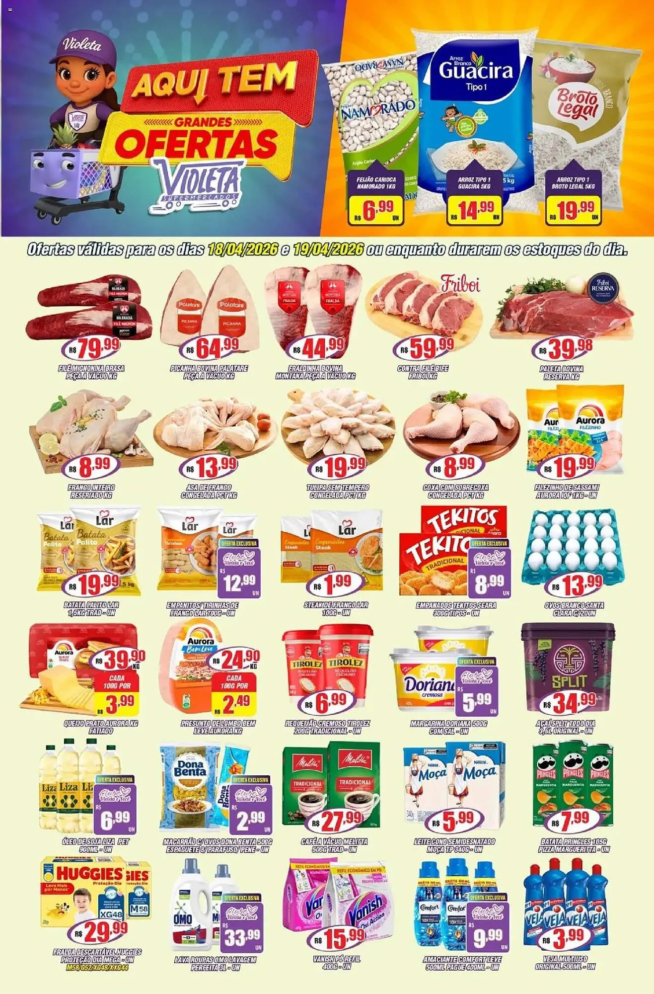 Encarte de Catálogo Violeta Supermercados 18 de abril até 20 de abril 2026 - Pagina 1