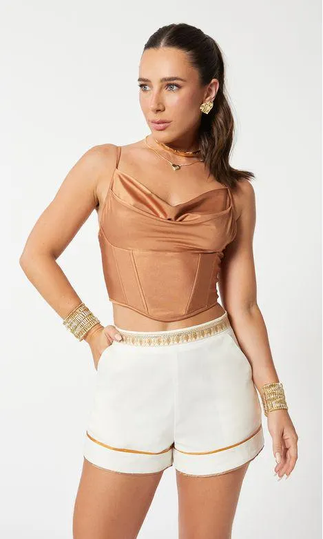 Corset Malha - Terra