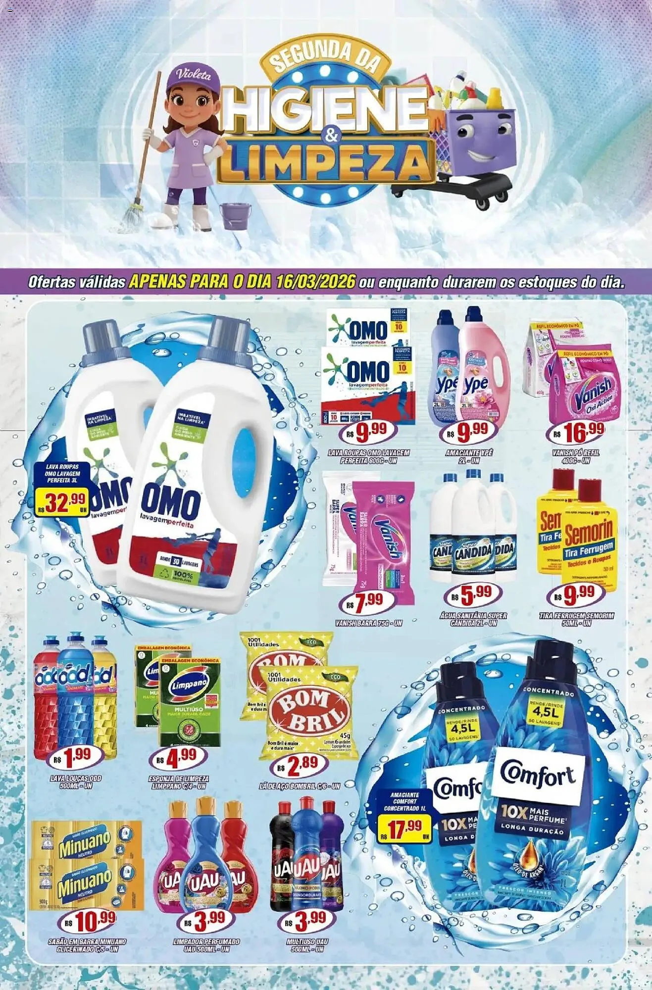 Encarte de Catálogo Violeta Supermercados 16 de março até 16 de março 2026 - Pagina 1