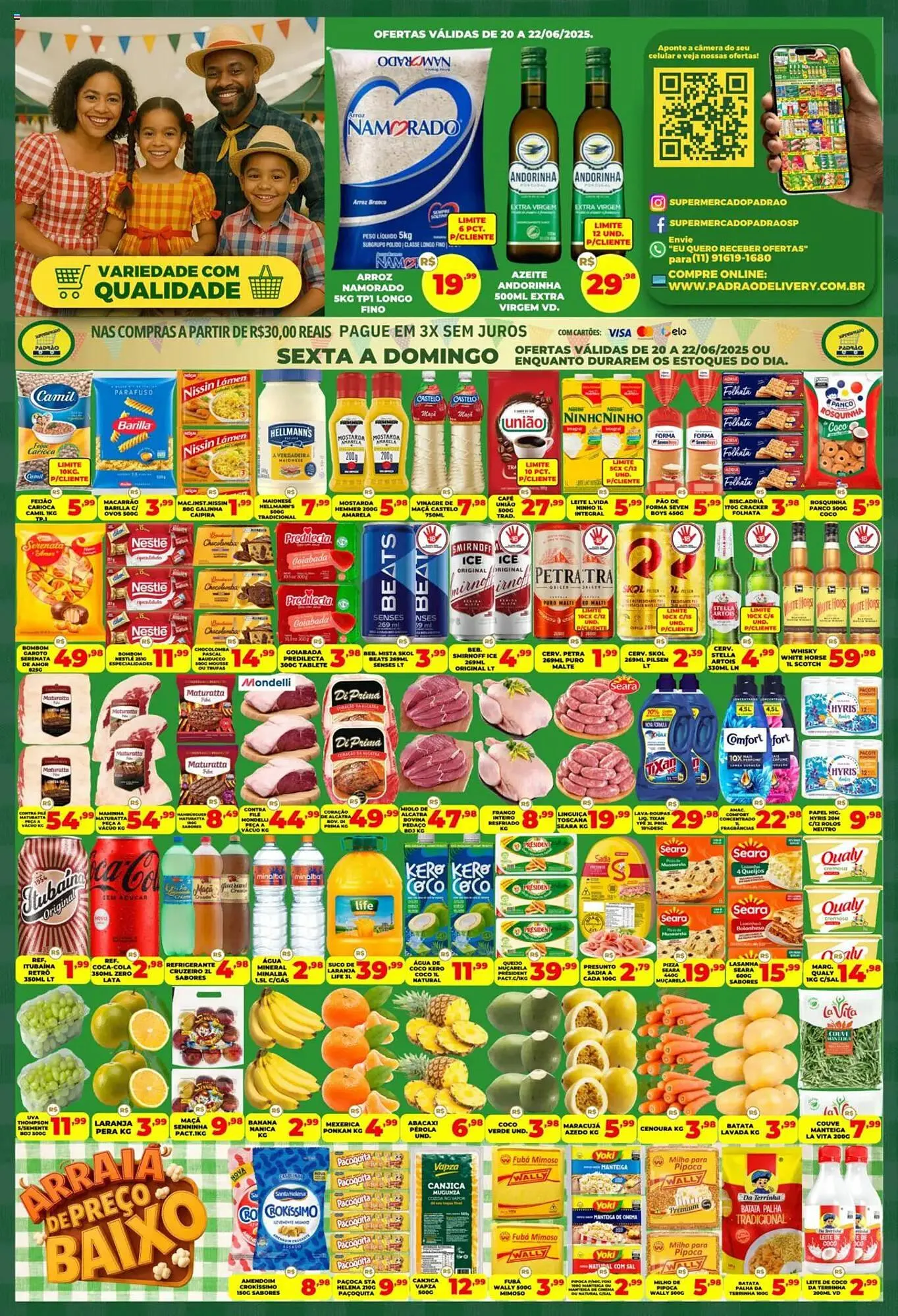 Encarte de Catálogo Supermercado Padrão 20 de junho até 22 de junho 2025 - Pagina 1