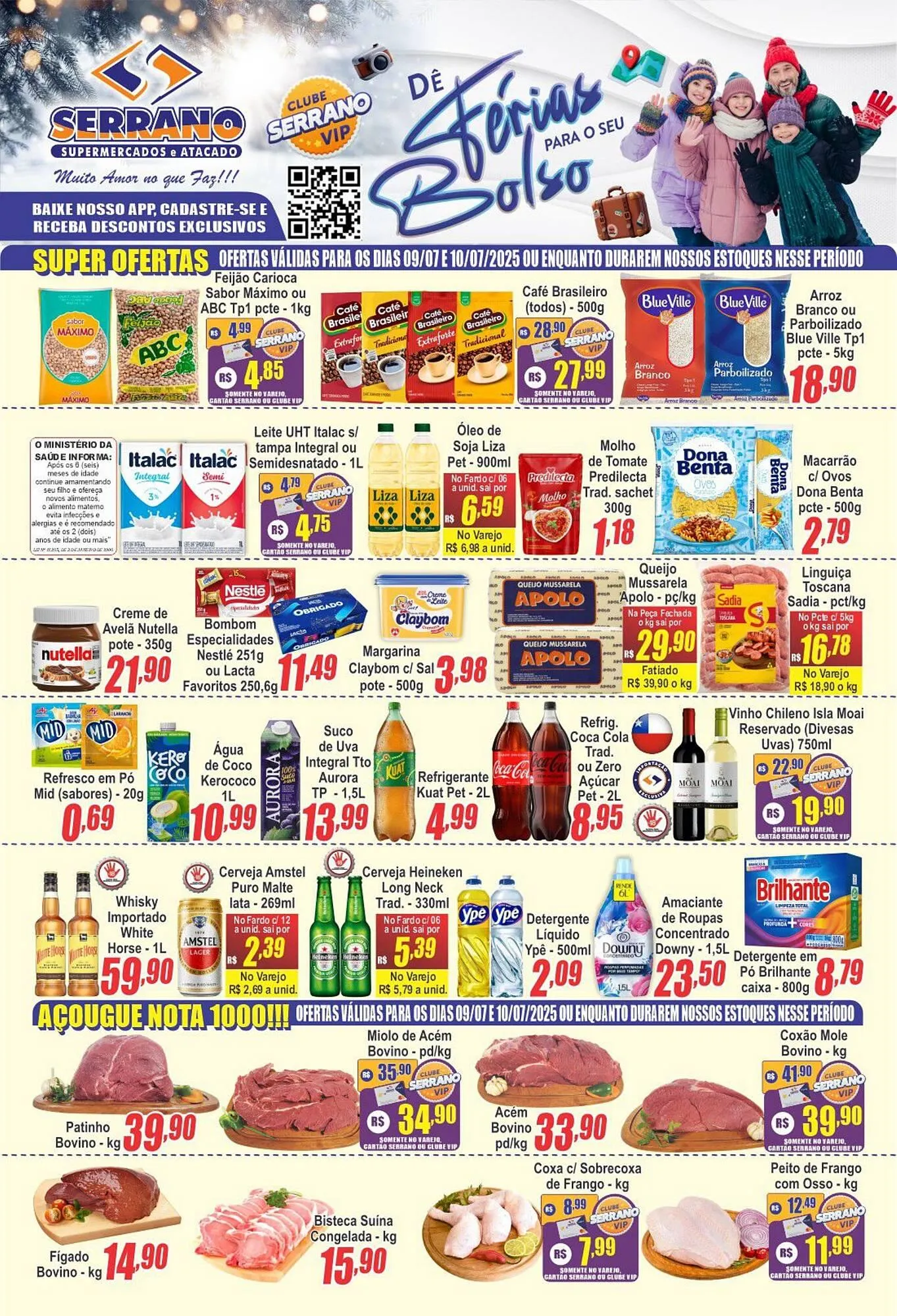 Encarte de Catálogo Serrano Supermercado 9 de julho até 15 de julho 2025 - Pagina 1