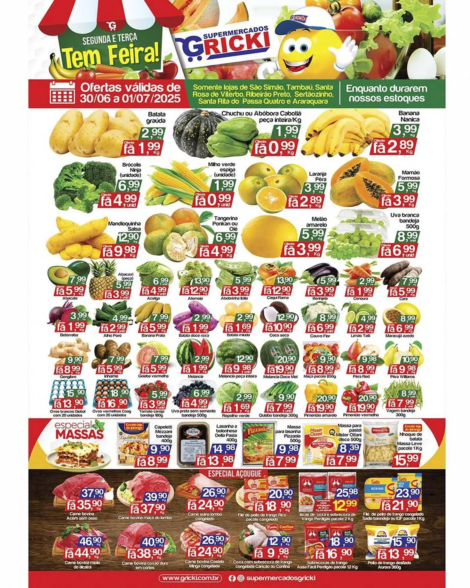 Encarte de Catálogo Supermercados Gricki 30 de junho até 1 de julho 2025 - Pagina 1