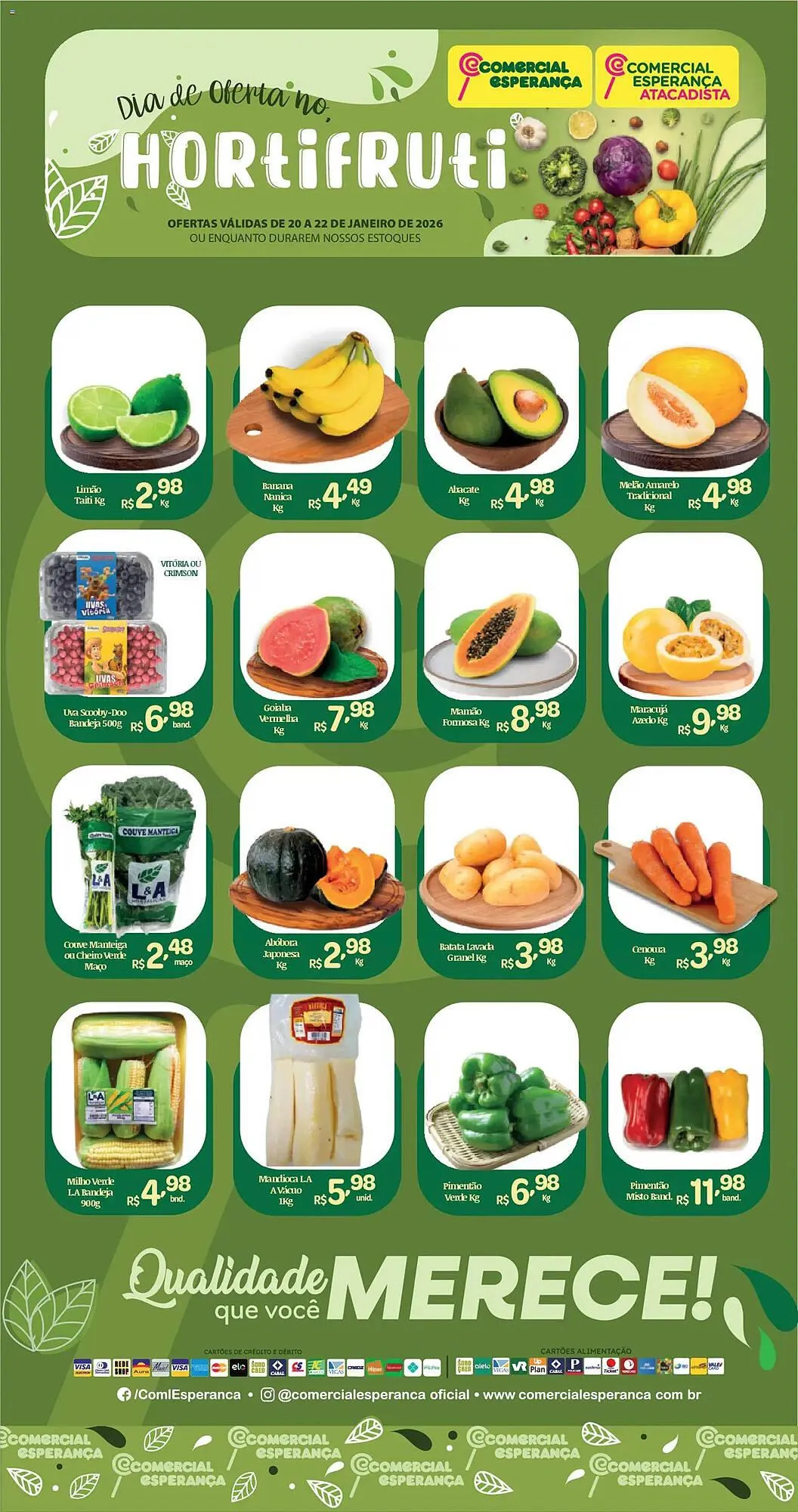 Encarte de Folheto Comercial Esperança 20 de janeiro até 22 de janeiro 2026 - Pagina 1