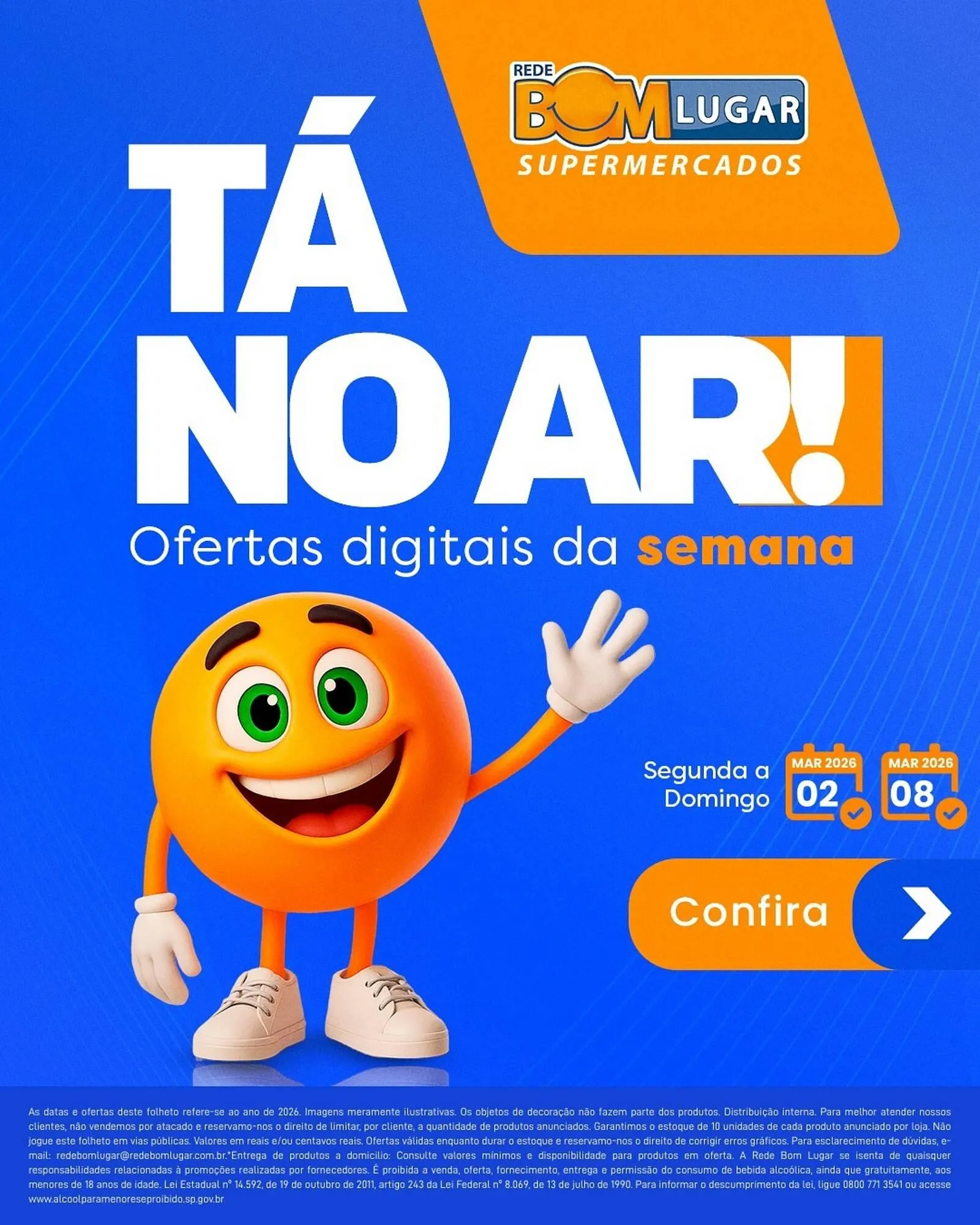 Encarte de Folheto Rede Bom Lugar 2 de março até 8 de março 2026 - Pagina 1