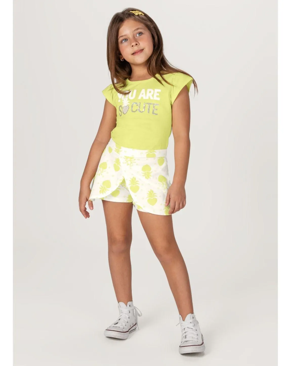 Conjunto Infantil Menina De Abacaxis Brandili