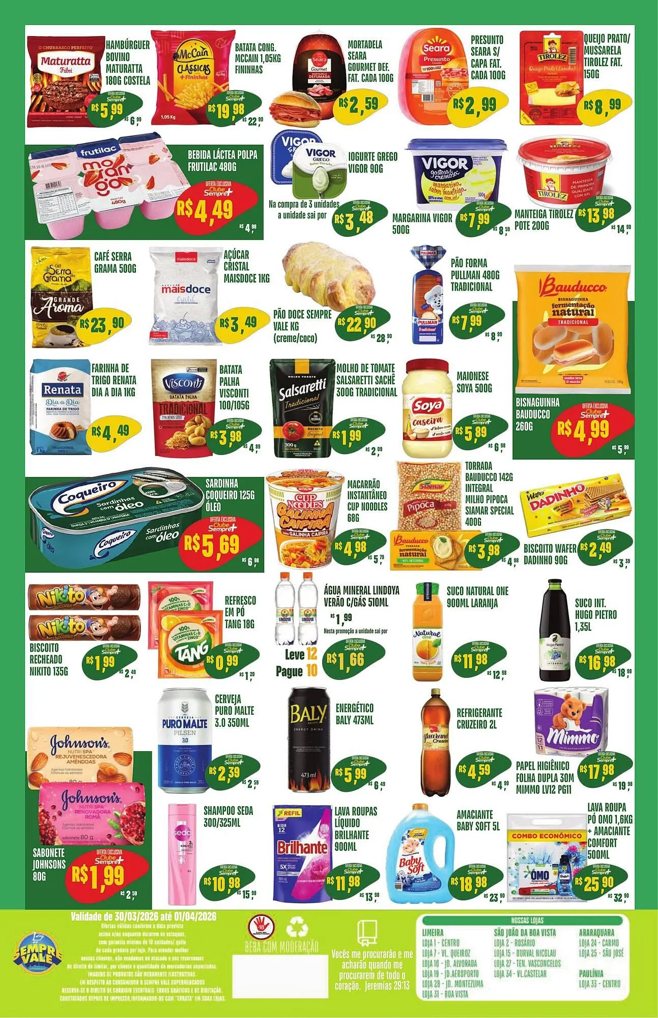 Encarte de Catálogo Sempre Vale Supermercados 30 de março até 1 de abril 2026 - Pagina 2