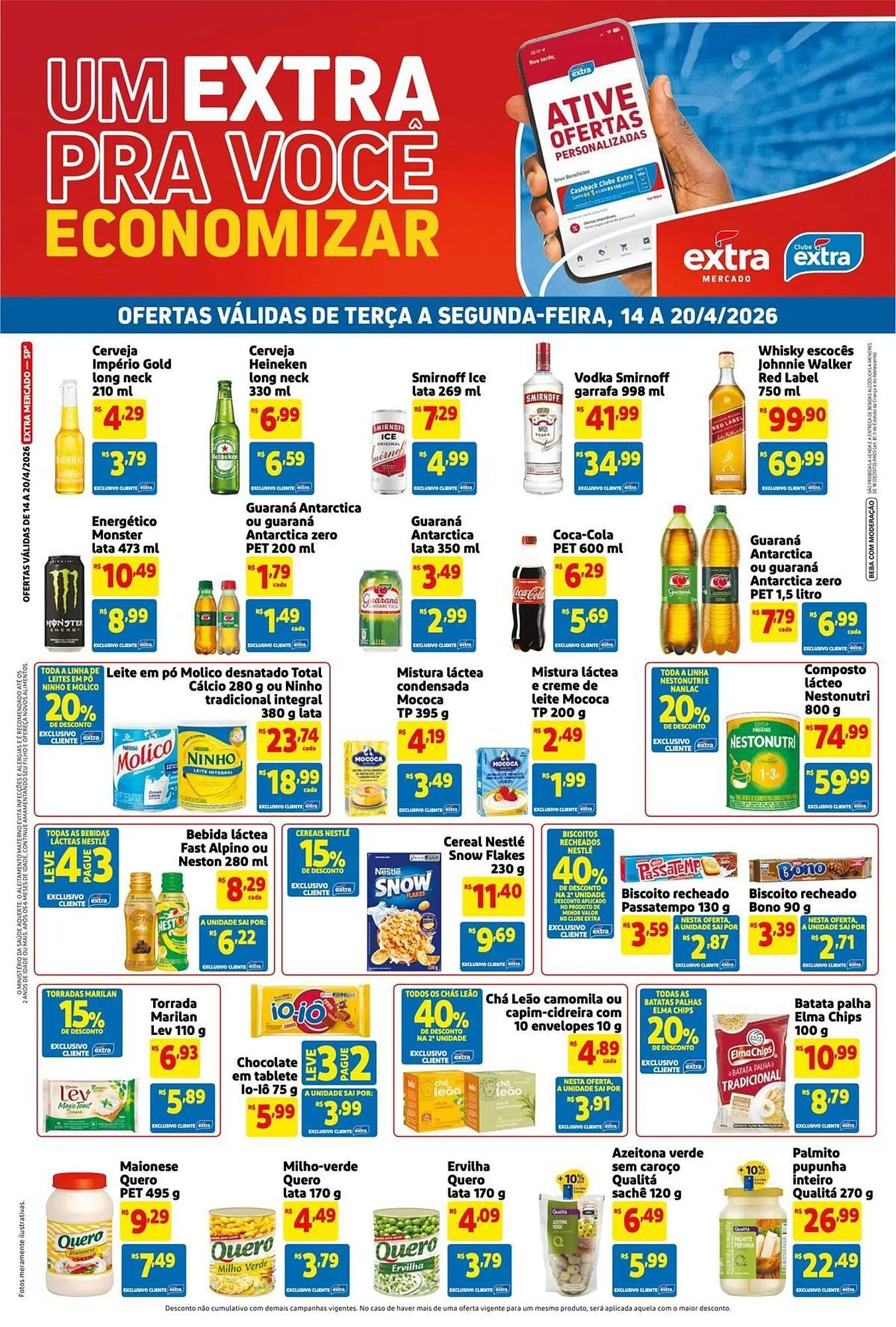 Encarte de Encarte Mercado Extra 14 de abril até 20 de abril 2026 - Pagina 1