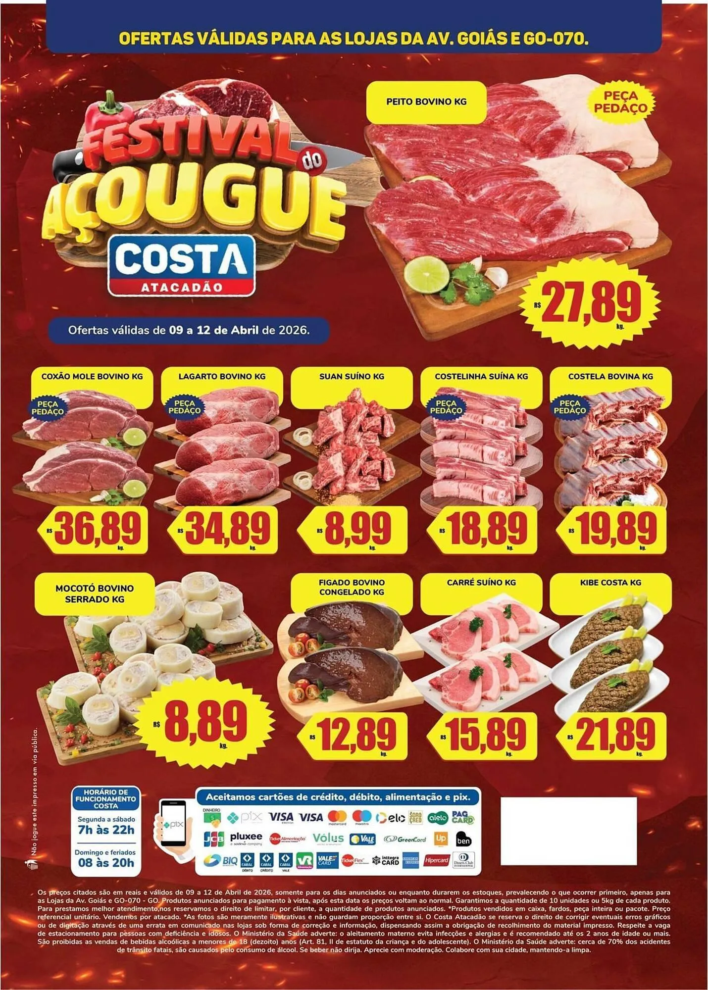 Encarte de Tabloide Costa Atacadão 9 de abril até 12 de abril 2026 - Pagina 1