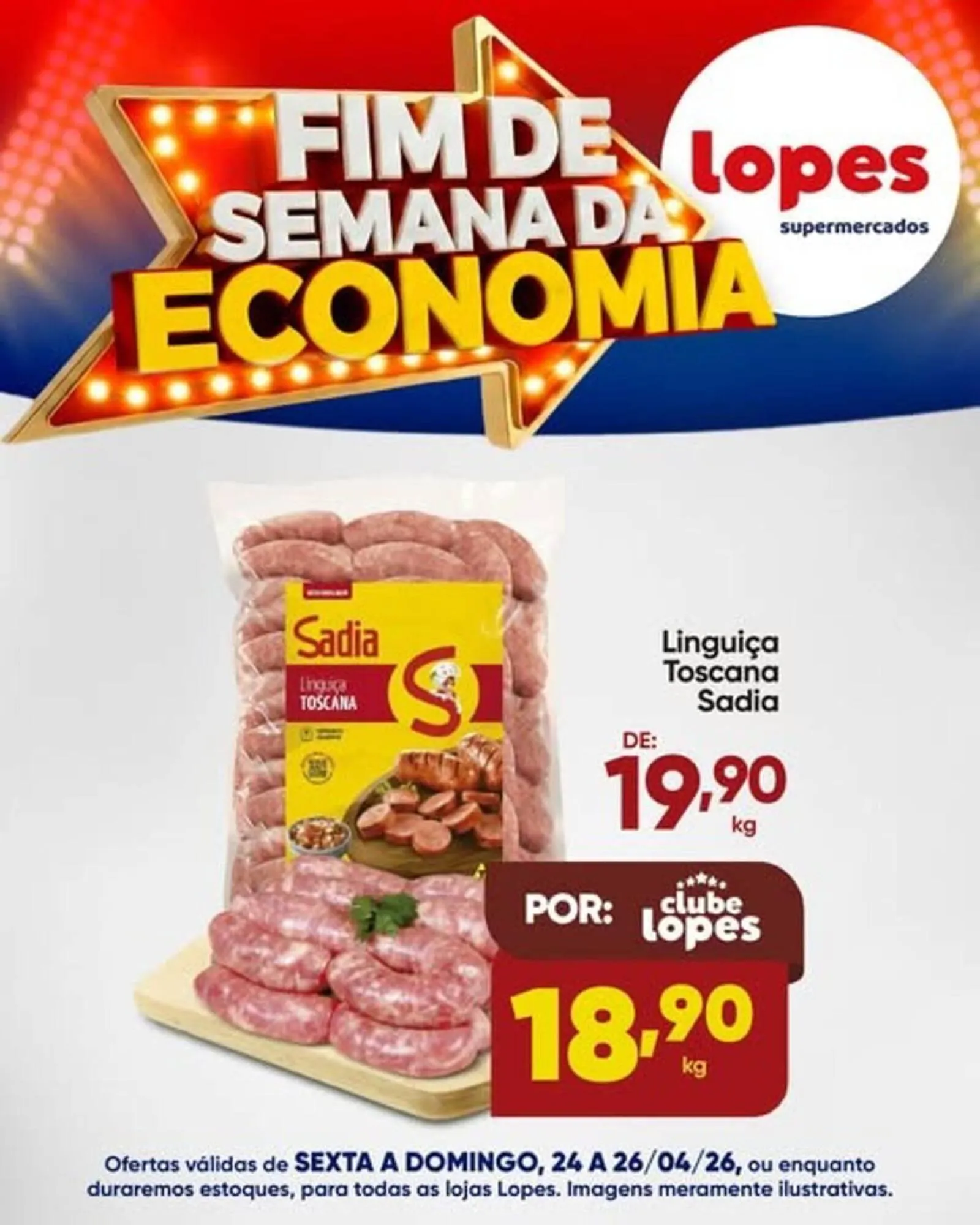 Encarte de Folheto Lopes Supermercados 24 de abril até 26 de abril 2026 - Pagina 3