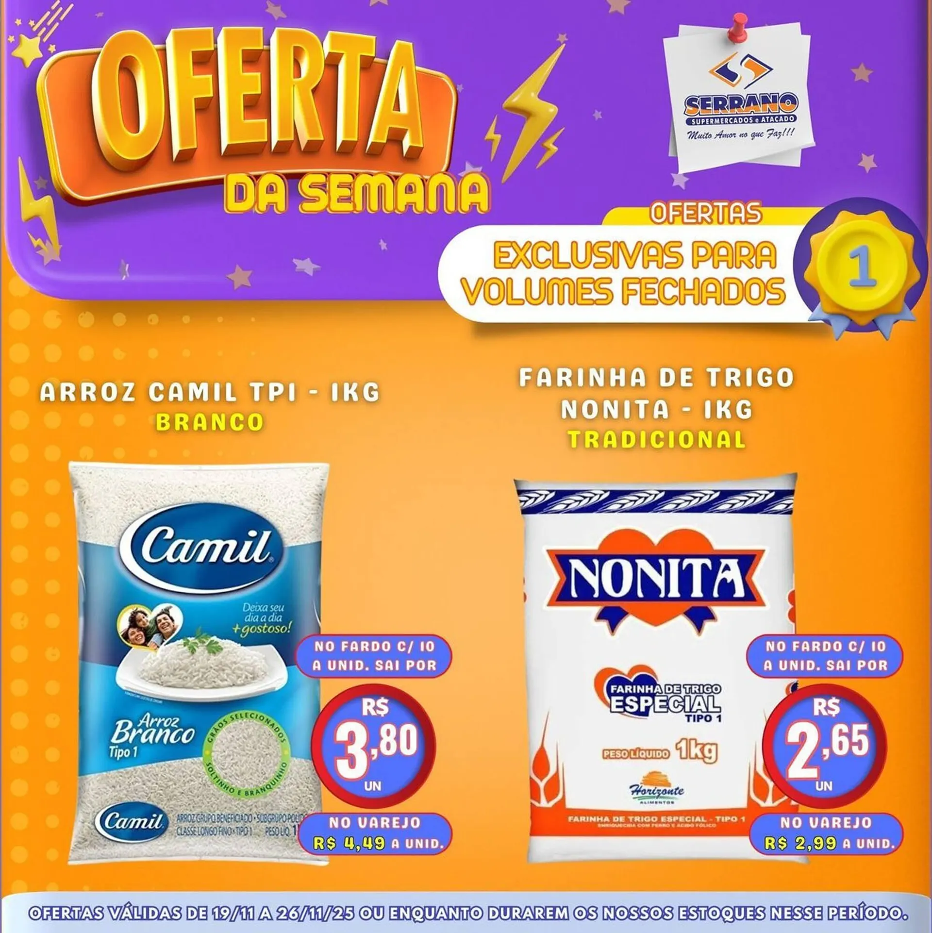 Encarte de Catálogo Serrano Supermercado 19 de novembro até 26 de novembro 2025 - Pagina 1