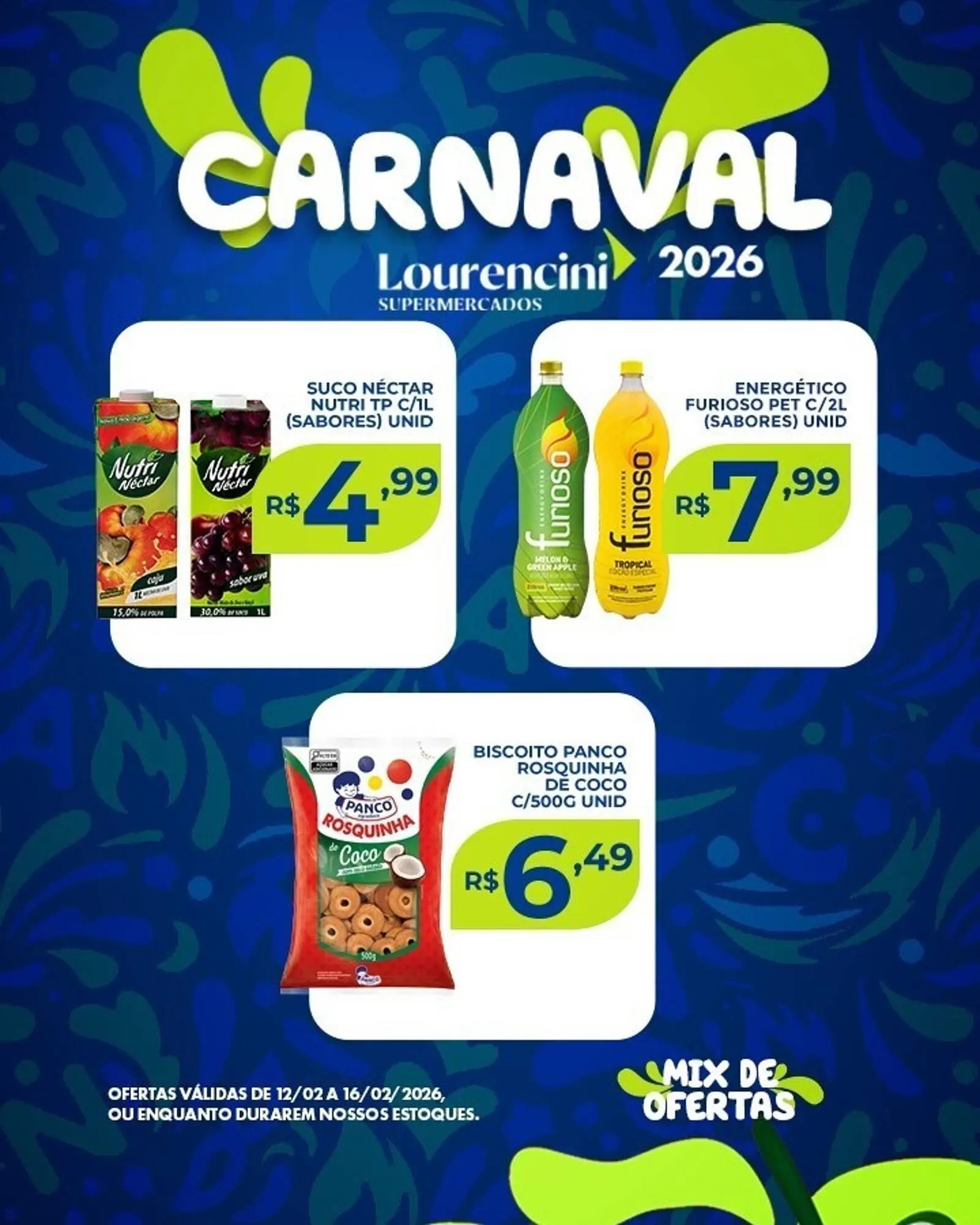 Encarte de Catálogo Lourencini Supermercados 14 de fevereiro até 16 de fevereiro 2026 - Pagina 2