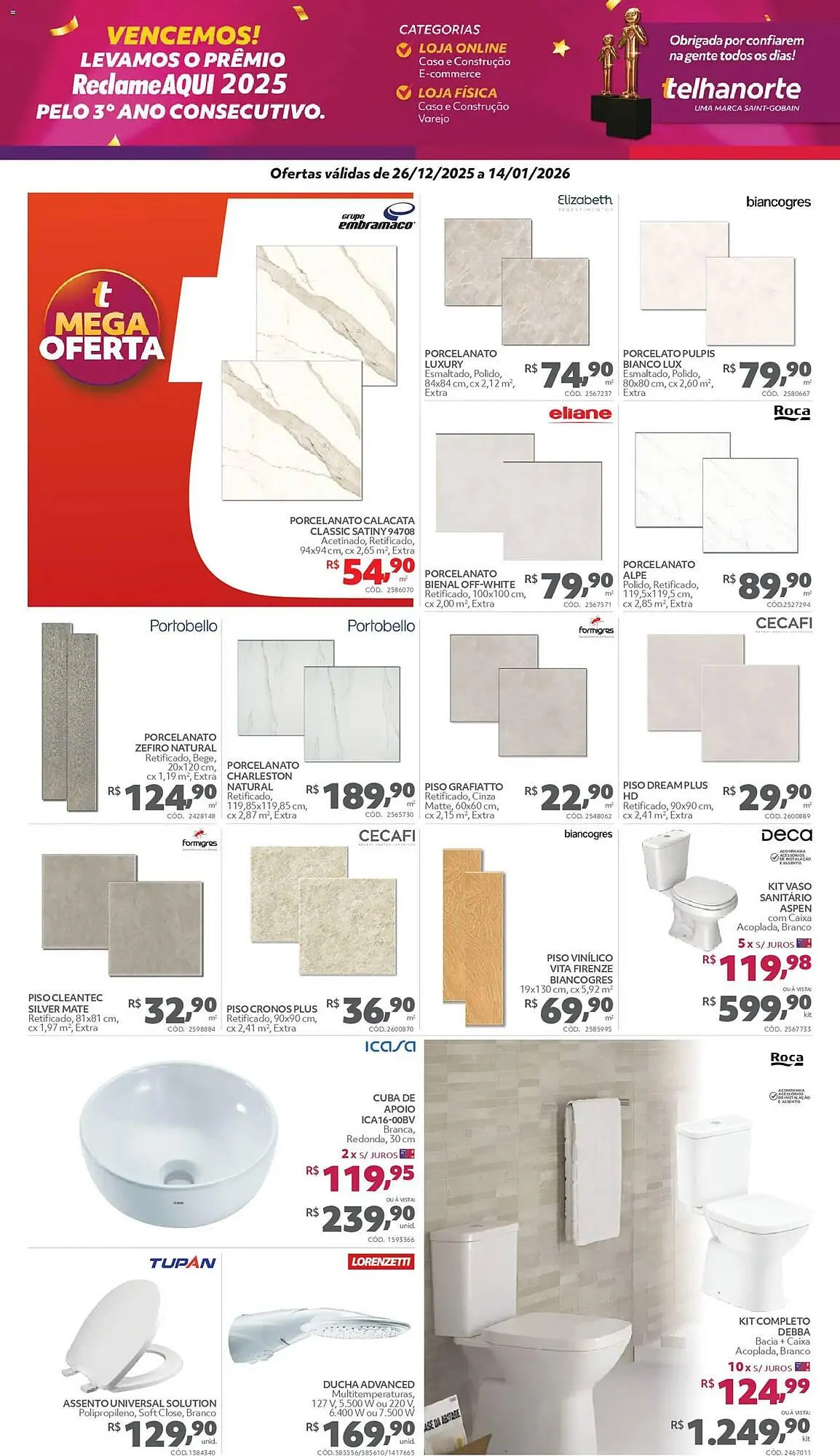 Encarte de Catálogo Telhanorte 26 de dezembro até 14 de janeiro 2026 - Pagina 2