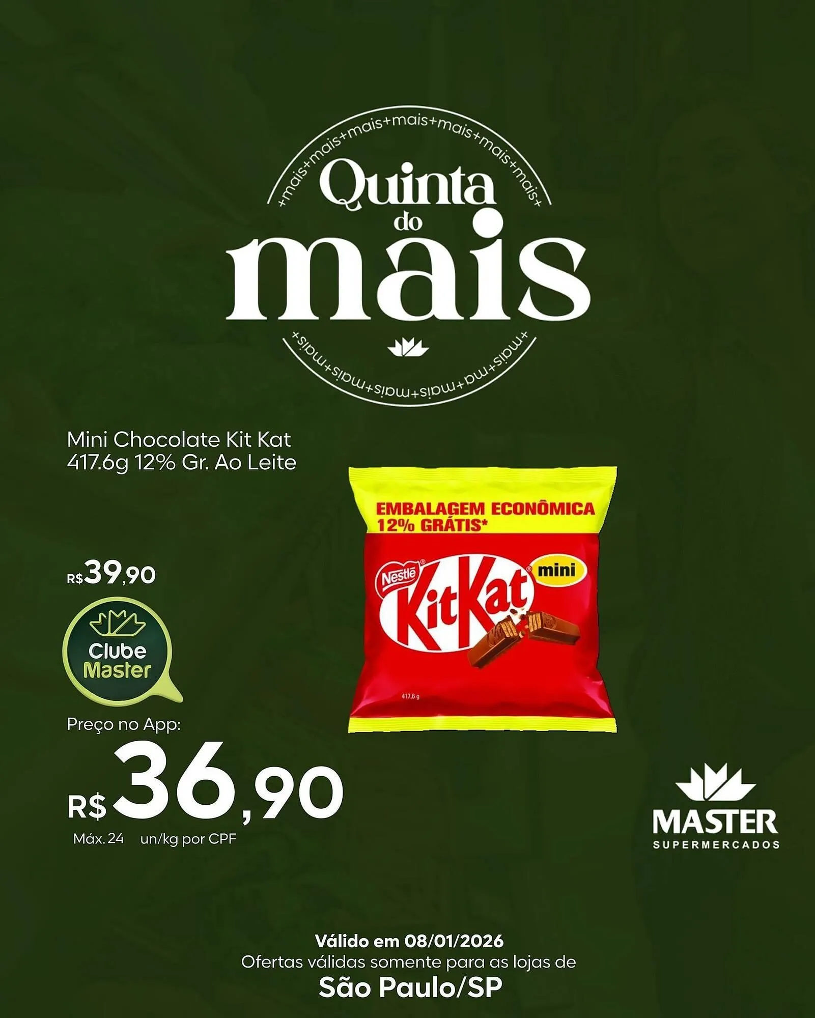 Encarte de Folheto Master Supermercados 8 de janeiro até 8 de janeiro 2026 - Pagina 1