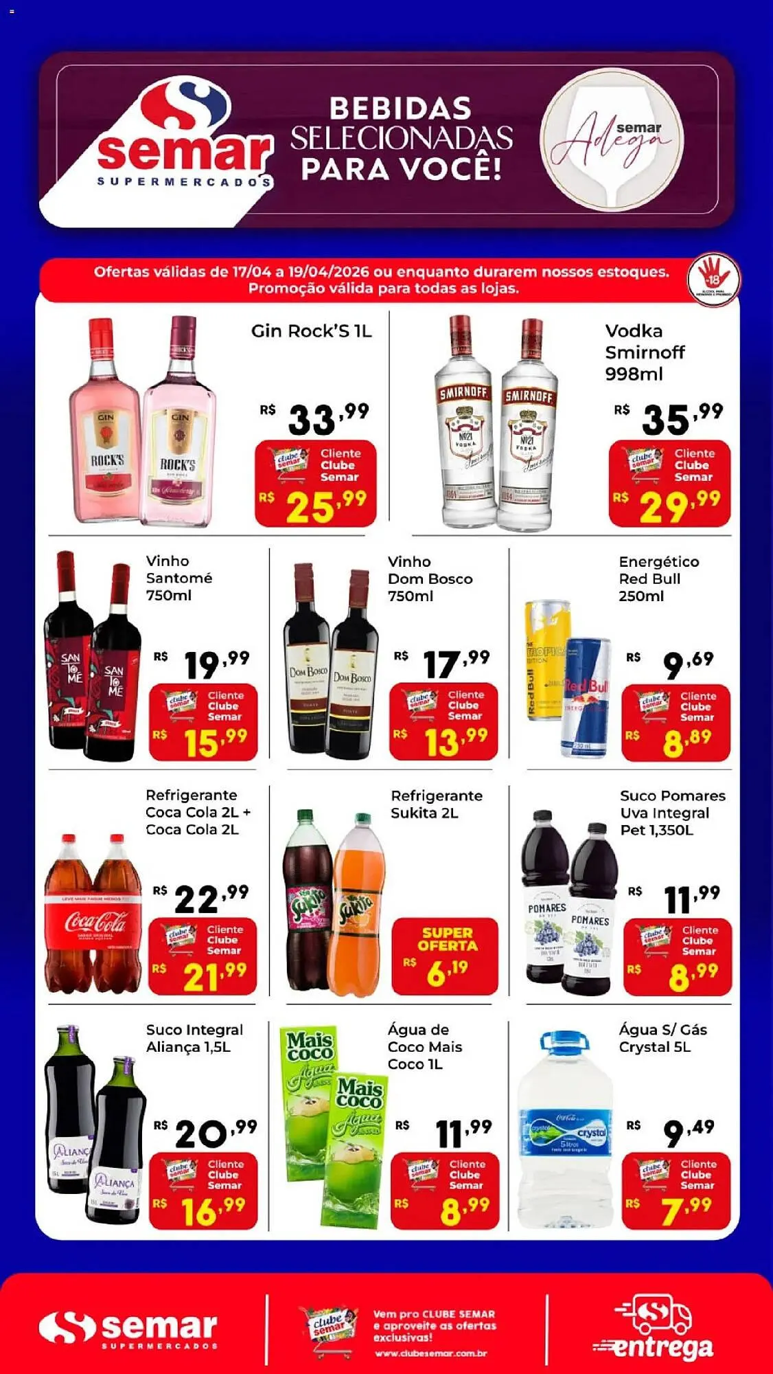 Encarte de Folheto Semar Supermercado 17 de abril até 19 de abril 2026 - Pagina 2