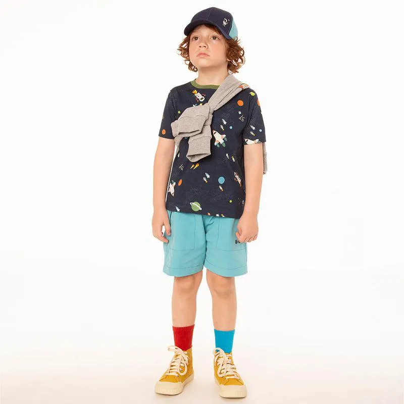 Conjunto Infantil Menino Milky Way Azul