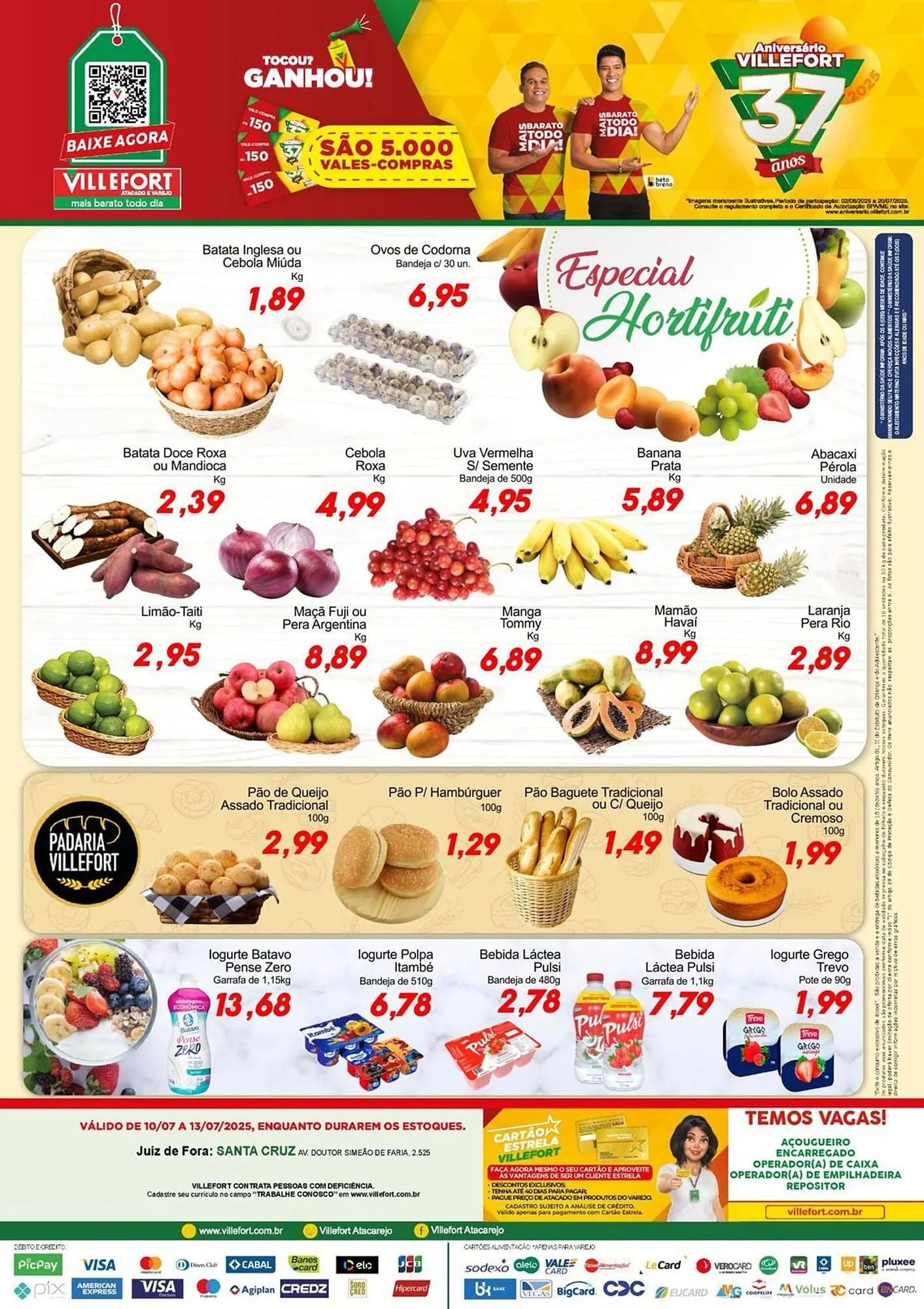 Encarte de Catálogo Villefort Atacadista 10 de julho até 13 de julho 2025 - Pagina 1