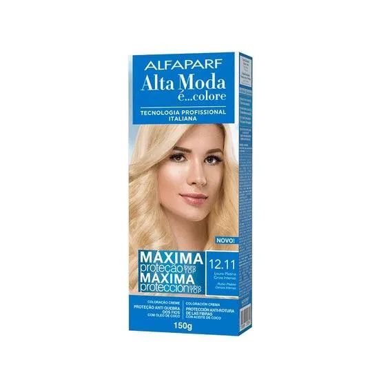 Tint Alta Moda Ind 12.11 Louro Plat Cinza 150gr Pf020937