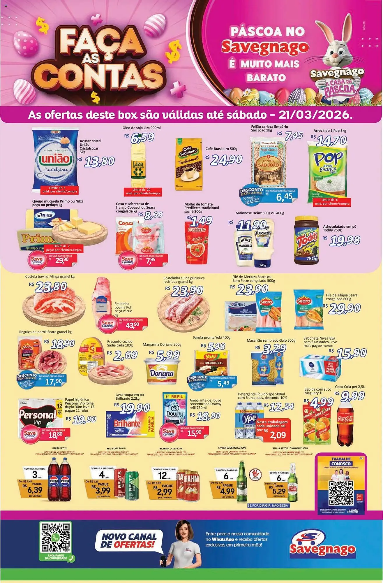 Encarte de Catálogo Supermercados Savegnago 19 de março até 22 de março 2026 - Pagina 1