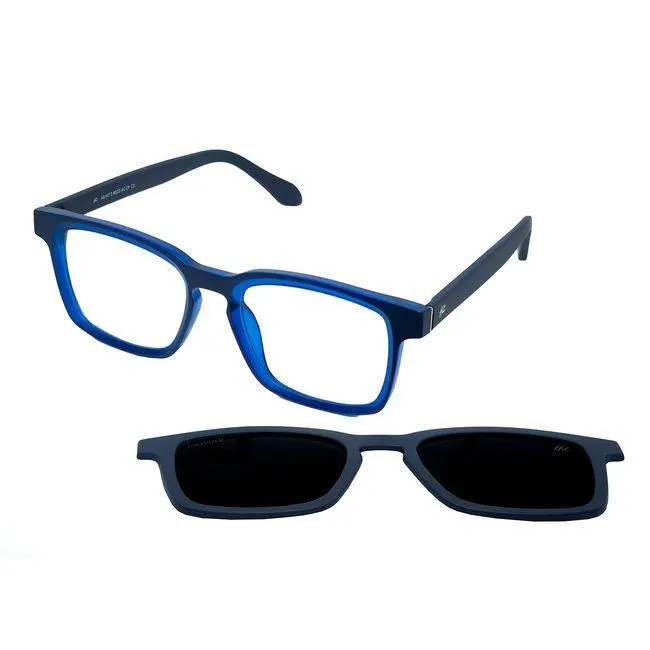 Óculos Clipon Hit, modelo 2 8022, cor Azul Fosco