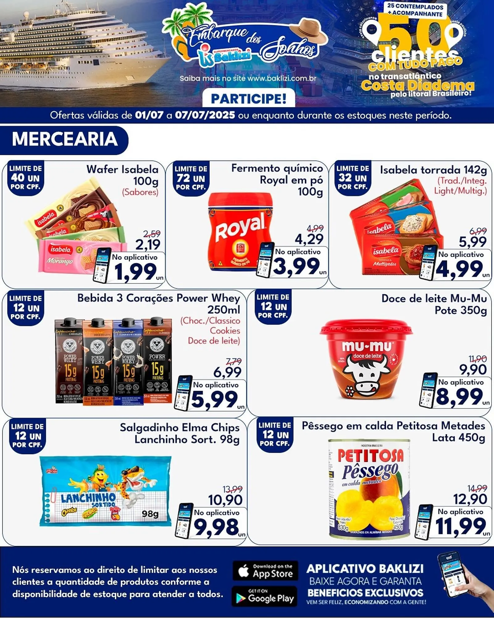 Encarte de Catálogo Supermercados Baklizi 1 de julho até 7 de julho 2025 - Pagina 1