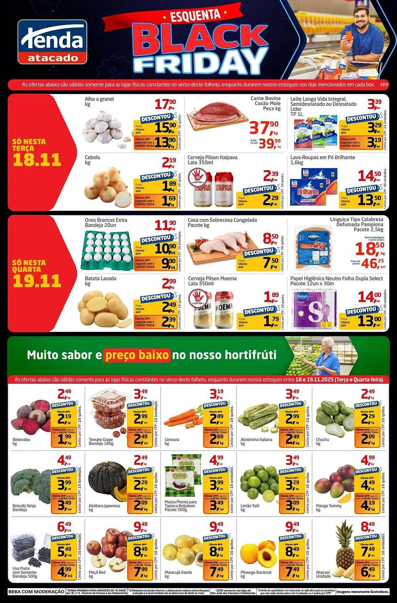 Encarte de Folheto Tenda Atacado 18 de novembro até 19 de novembro 2025 - Pagina 1