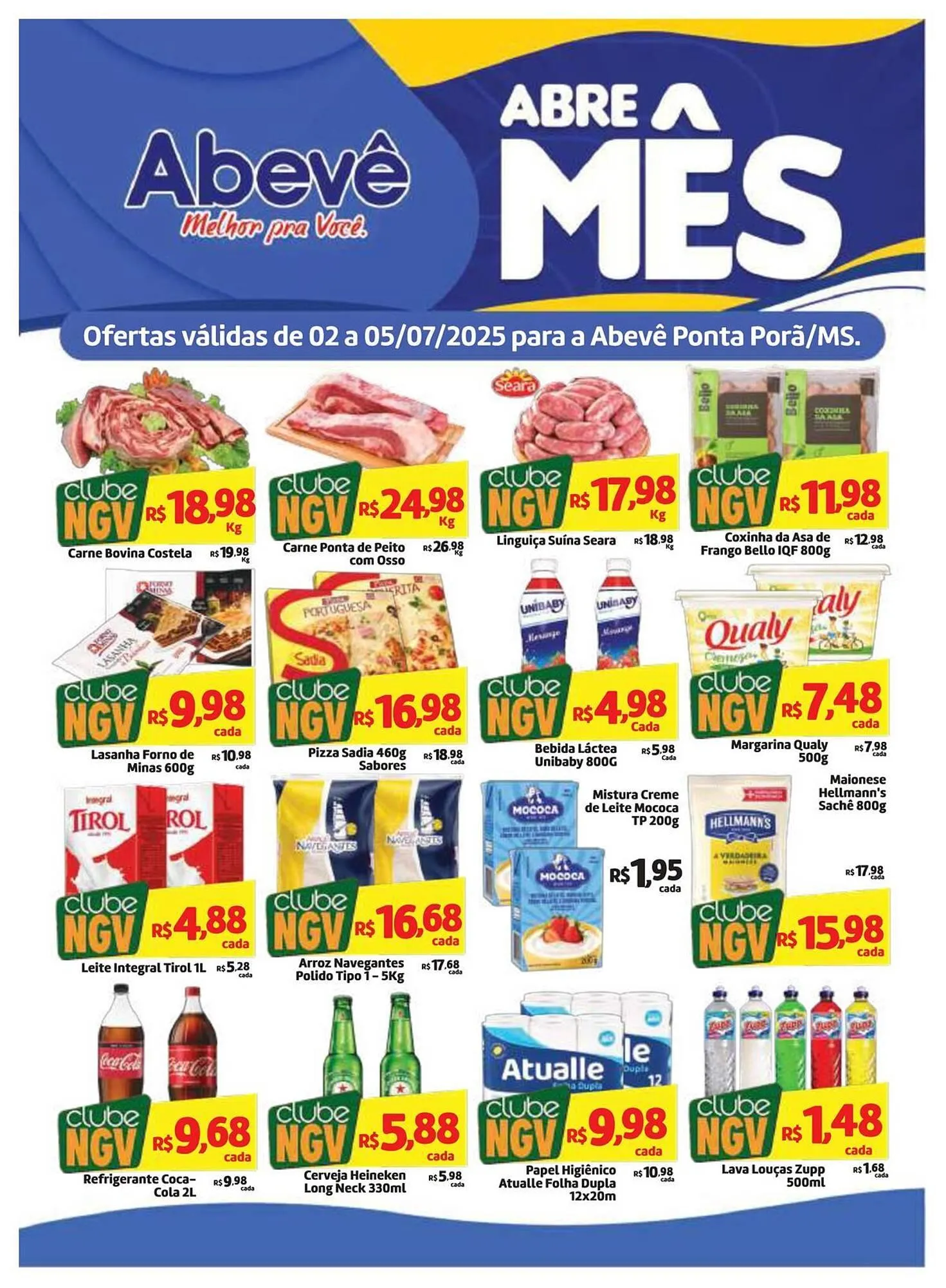 Encarte de Catálogo Abevê Supermercados 2 de julho até 5 de julho 2025 - Pagina 1