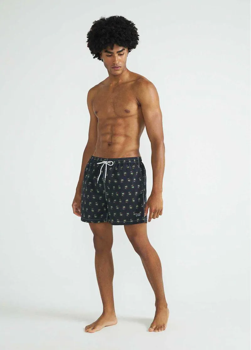 Shorts Masculino Beach Médio Estampado
