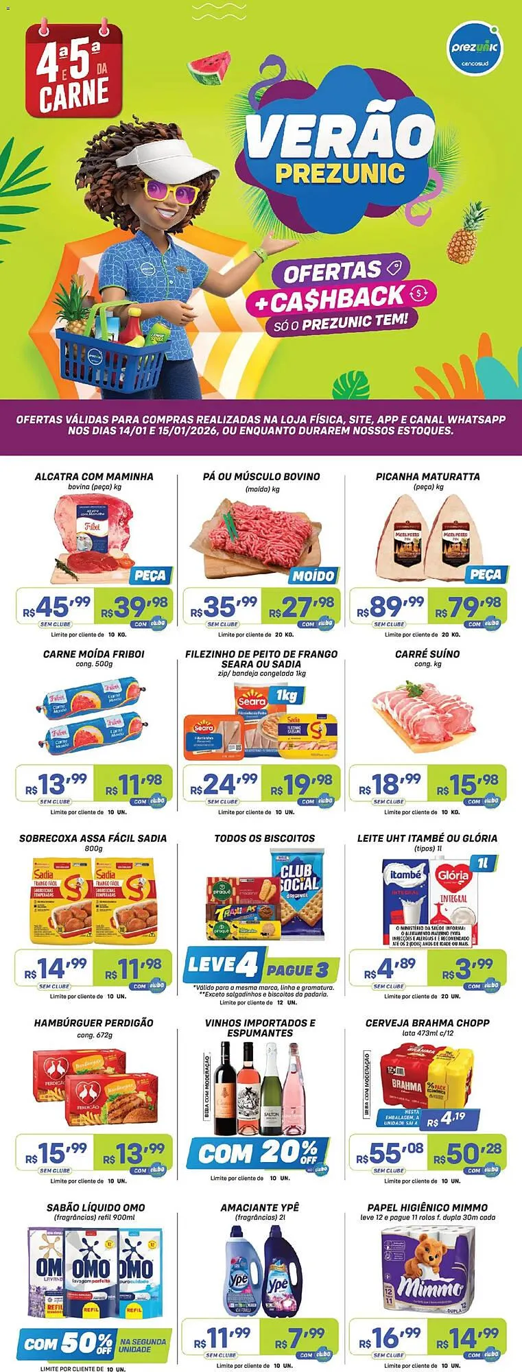 Encarte de Encarte Prezunic 14 de janeiro até 15 de janeiro 2026 - Pagina 1