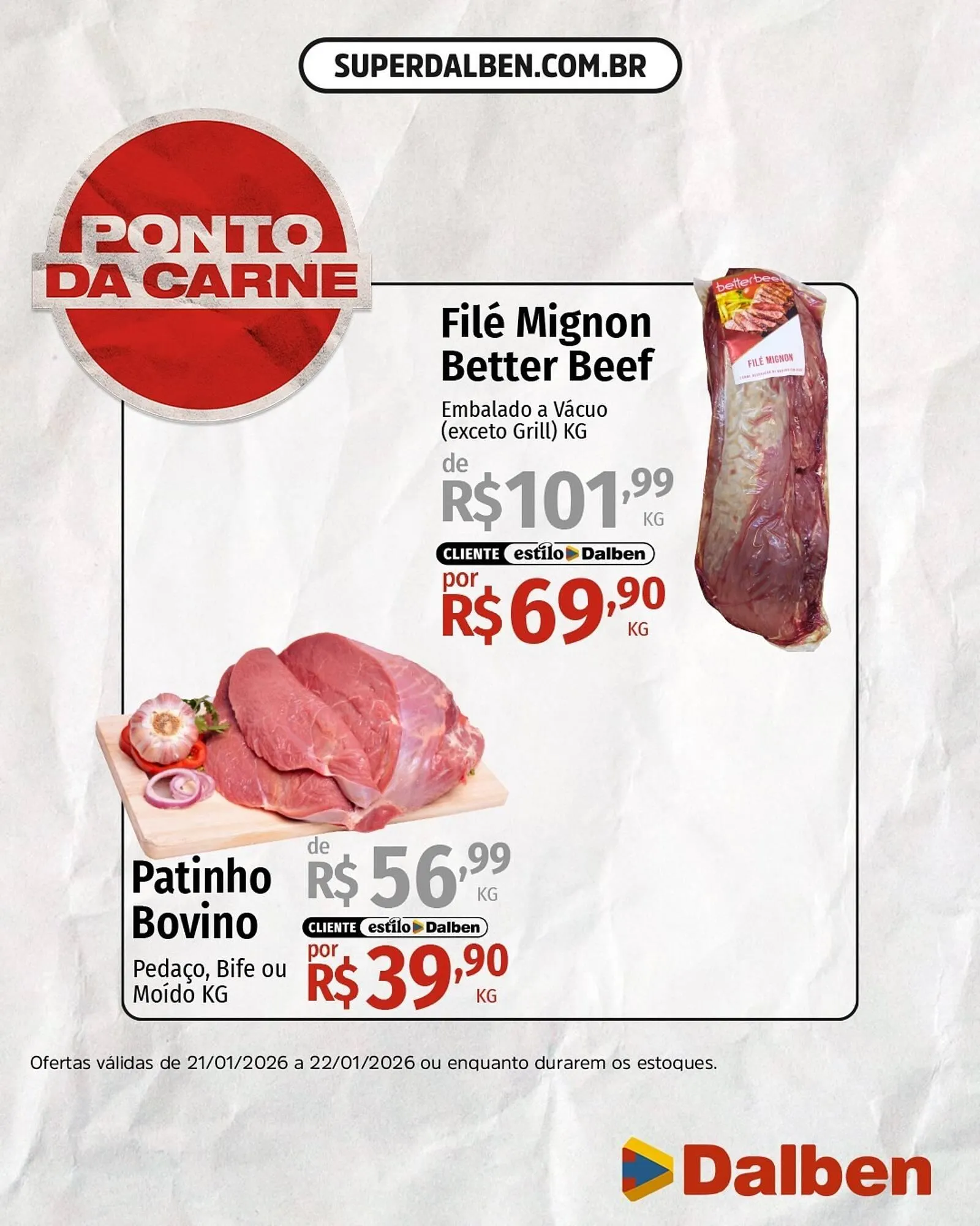 Encarte de Catálogo Supermercado Dalben 21 de janeiro até 22 de janeiro 2026 - Pagina 1