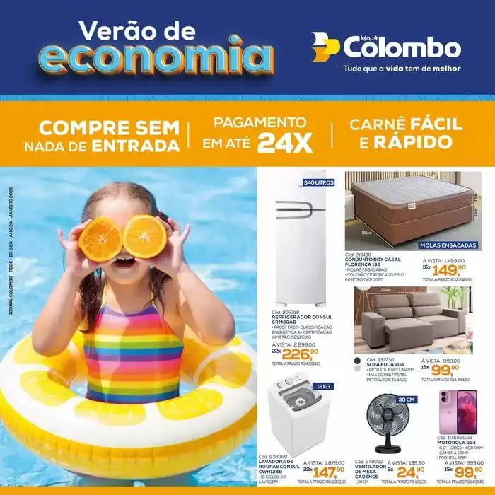 Encarte de Ofertas Lojas Colombo. 7 de janeiro até 31 de janeiro 2025 - Pagina 1