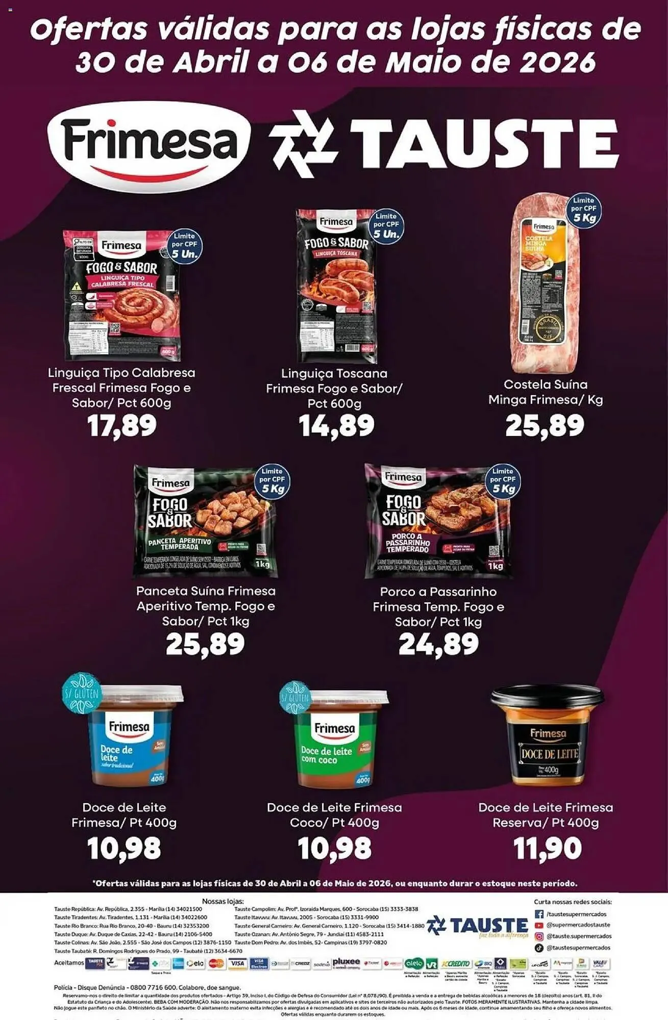 Encarte de Catálogo Supermercados Tauste 30 de abril até 7 de maio 2026 - Pagina 1