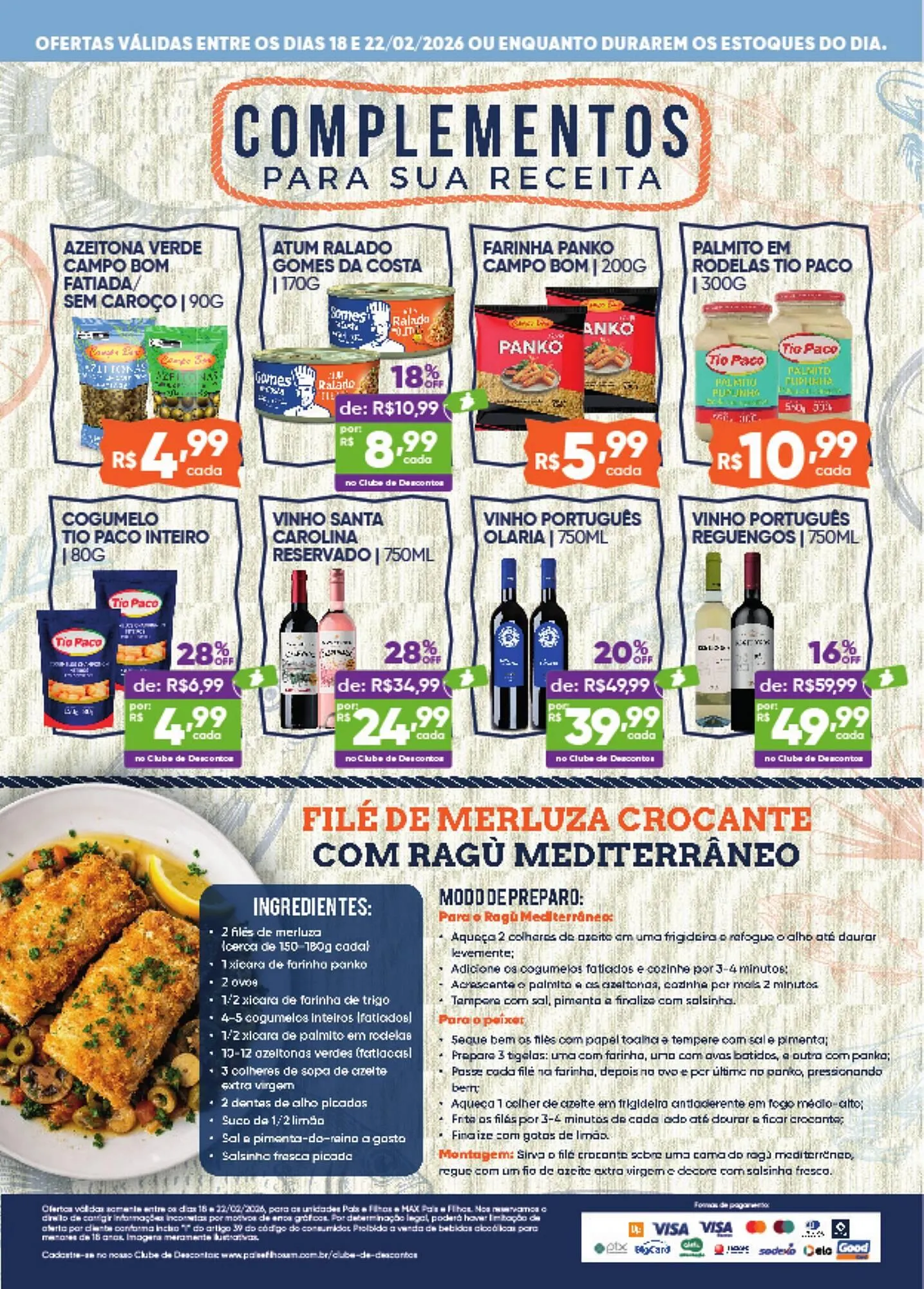 Encarte de Catálogo Pais e Filhos Supermercados 19 de fevereiro até 22 de fevereiro 2026 - Pagina 2