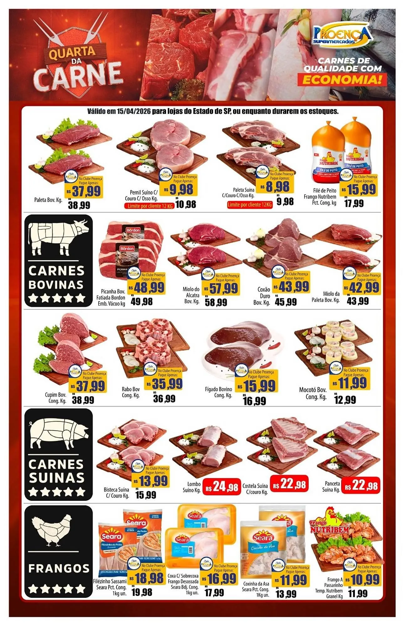 Encarte de Catálogo Proença Supermercados 15 de abril até 15 de abril 2026 - Pagina 1