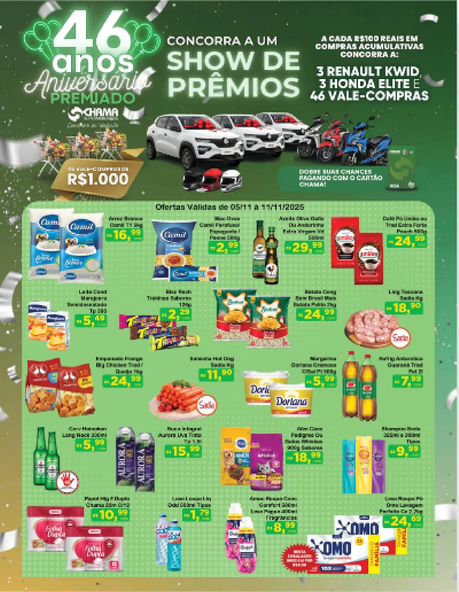 Encarte de Catálogo Chama Supermercados 5 de novembro até 11 de novembro 2025 - Pagina 1