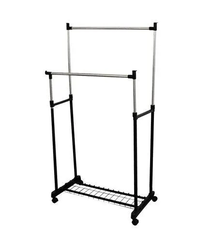 Arara Dupla com Sapateira Cromada Útil Bazar 78x40x32cm RF1941