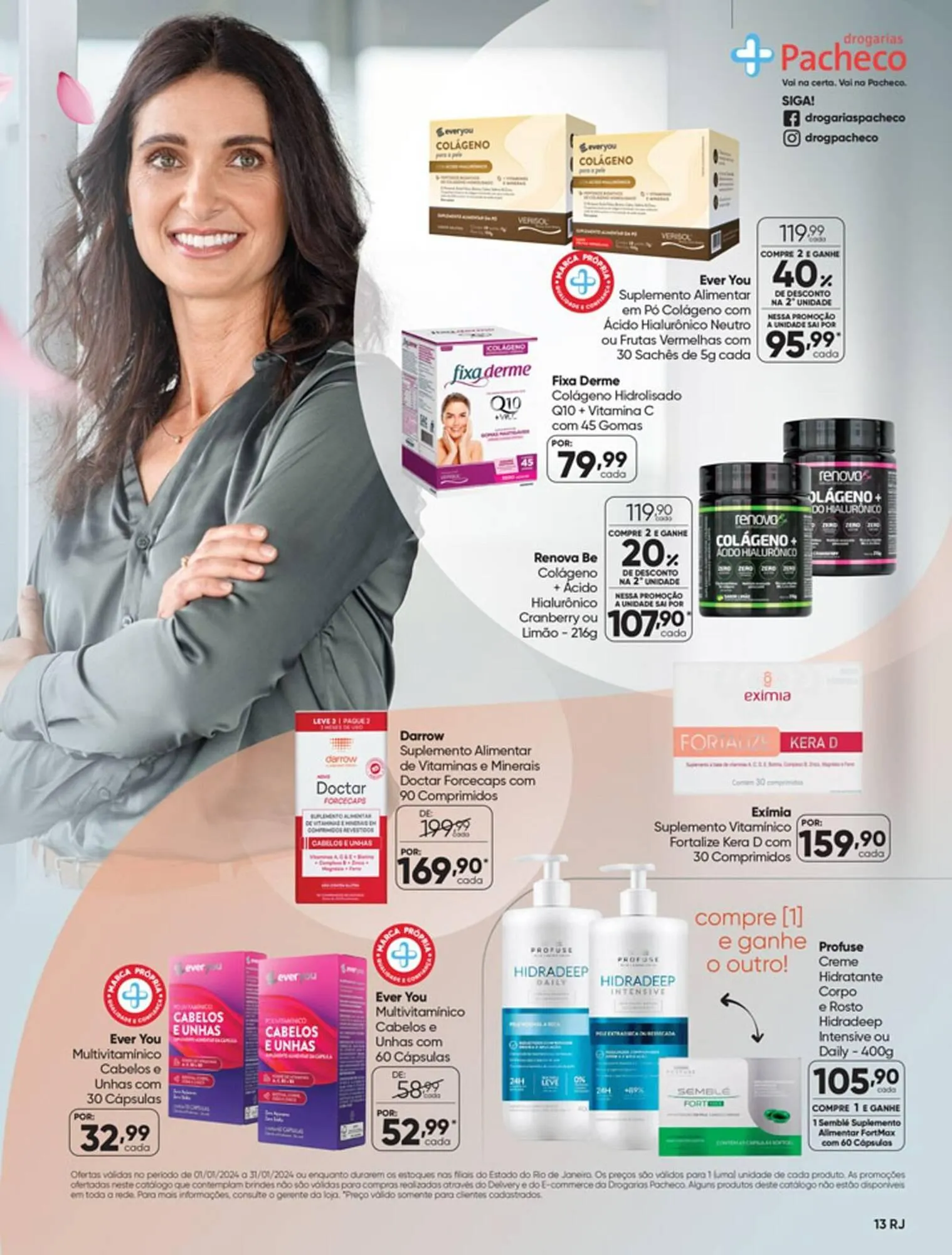 Encarte de Catálogo Drogarias Pacheco 3 de janeiro até 31 de janeiro 2024 - Pagina 13