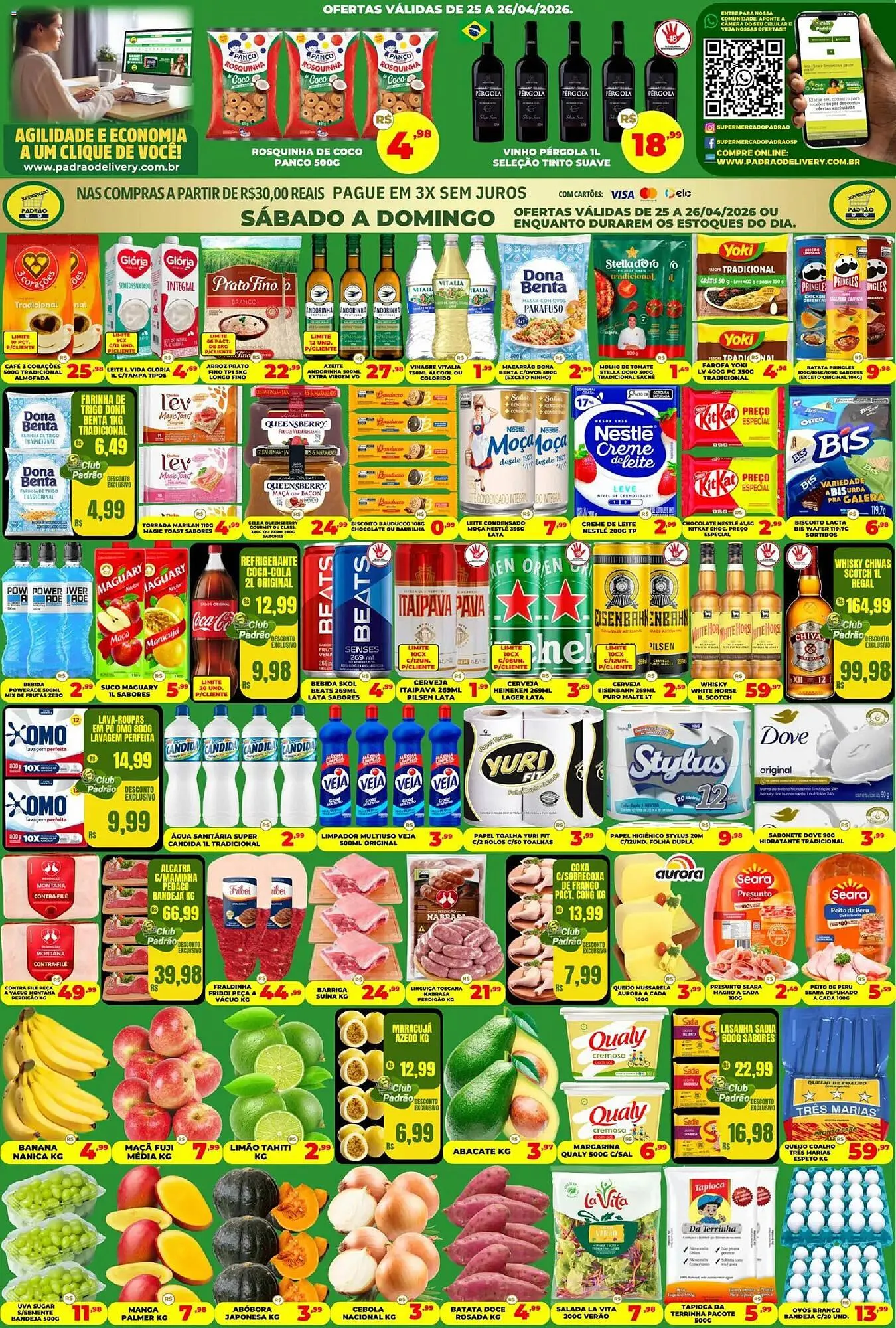 Encarte de Folheto Supermercado Padrão 25 de abril até 26 de abril 2026 - Pagina 1