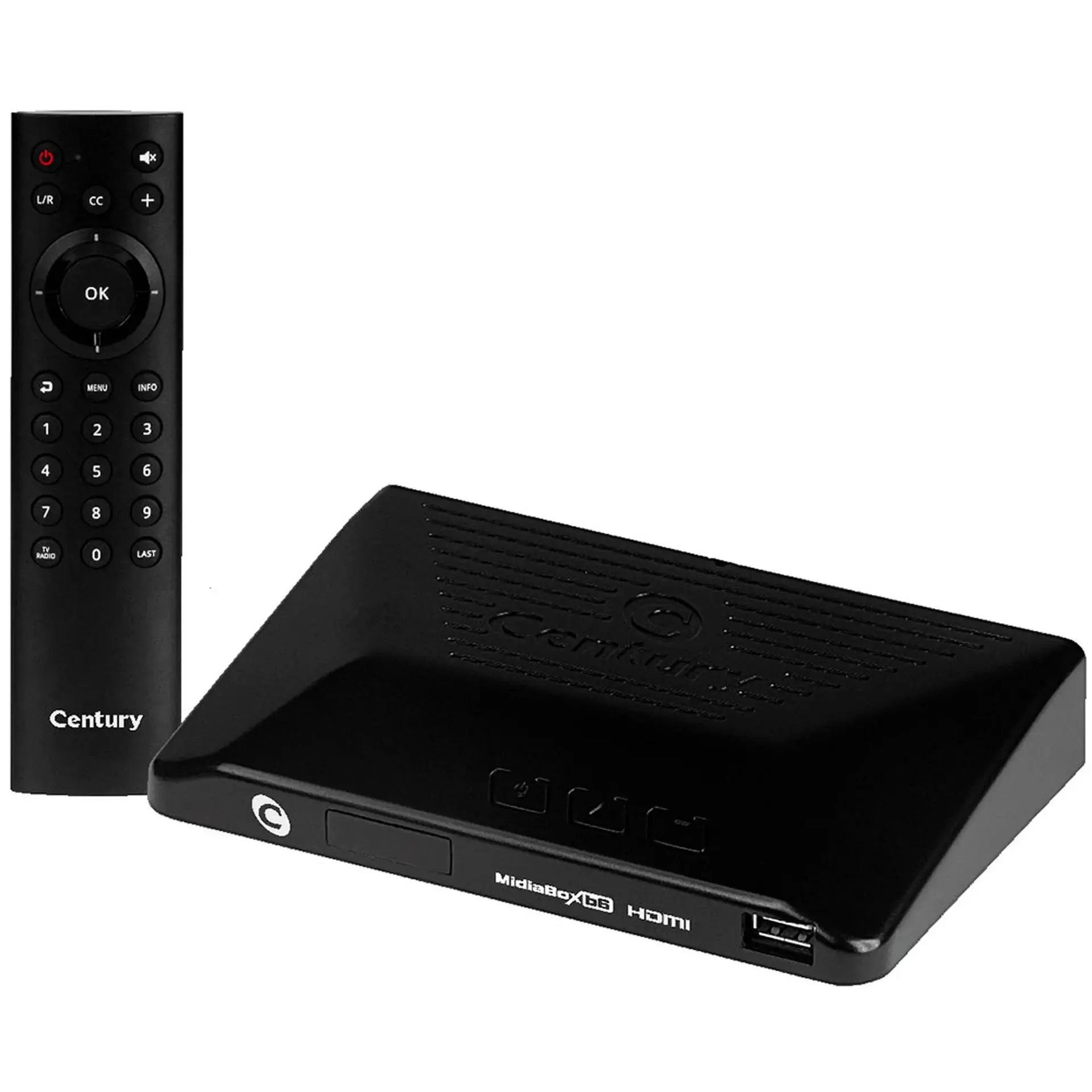 Receptor Digital Century MidiaBox B6 HDTV Função Multimídia USB