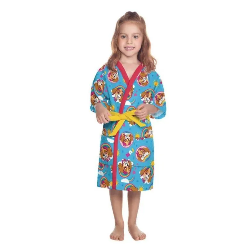 Roupão Felpudo Infantil Quimono Patrulha Canina Menina - Lepper