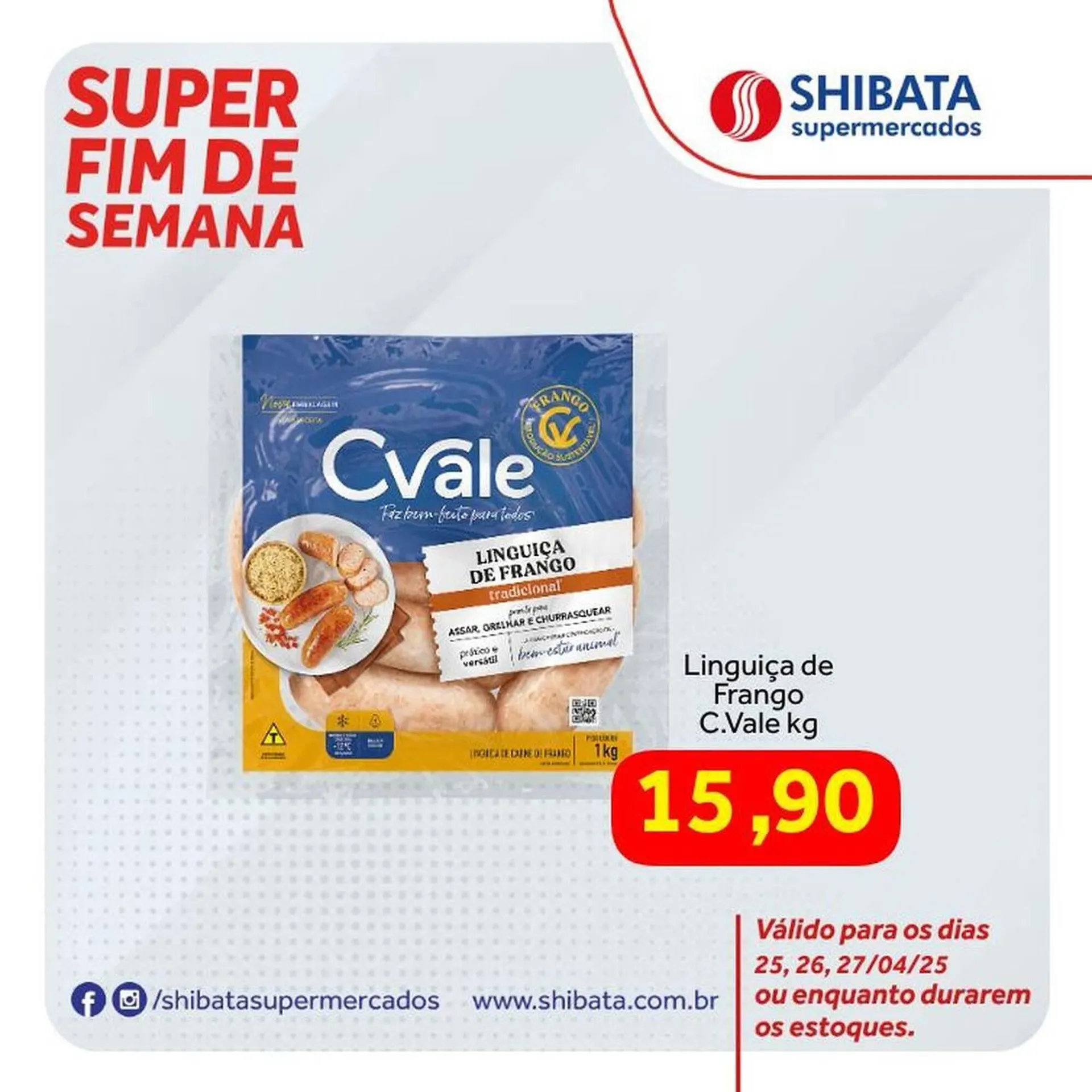 Encarte de Catálogo Shibata Supermercados 25 de abril até 27 de abril 2025 - Pagina 1