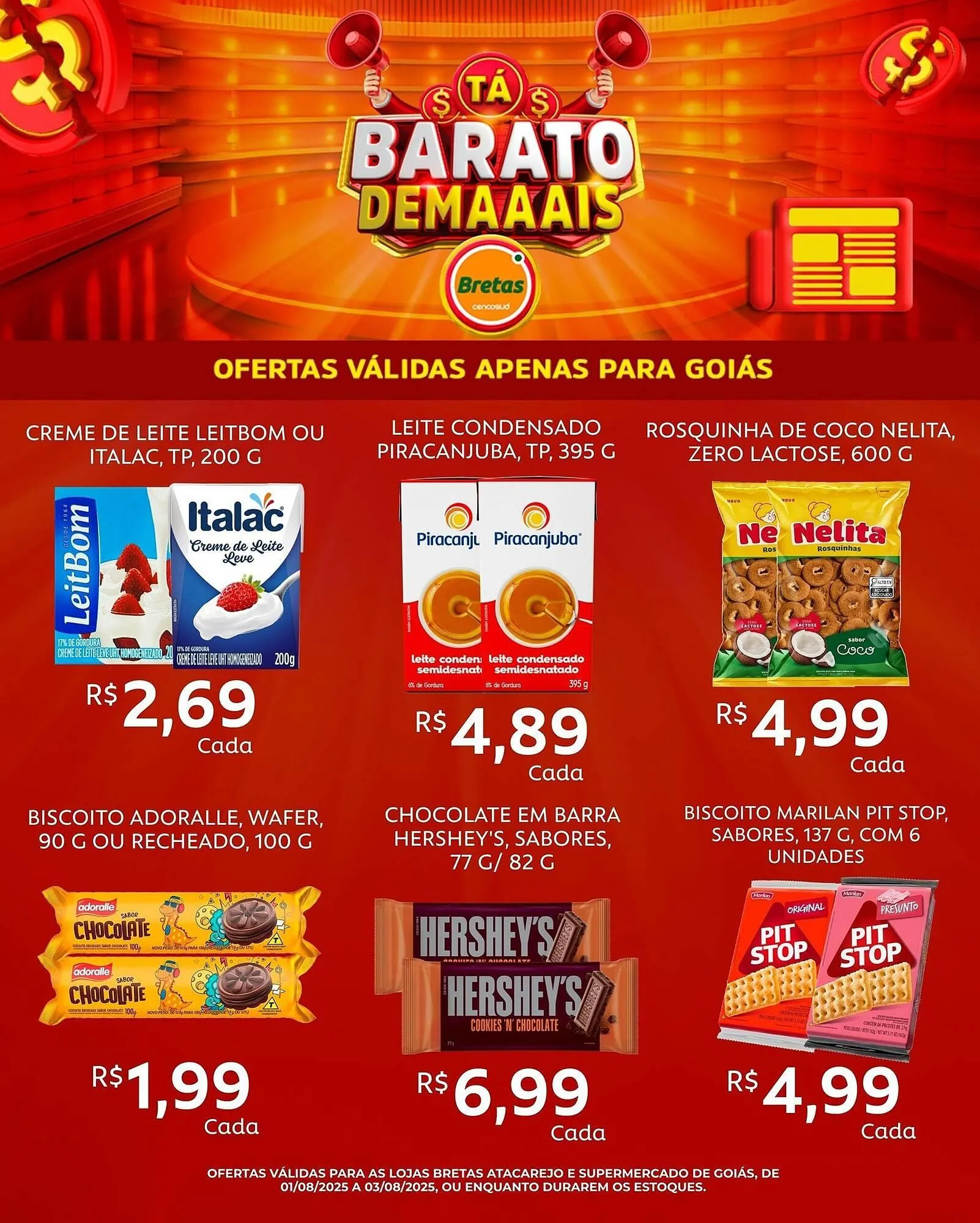 Encarte de Catálogo Supermercados Bretas 1 de agosto até 3 de agosto 2025 - Pagina 3
