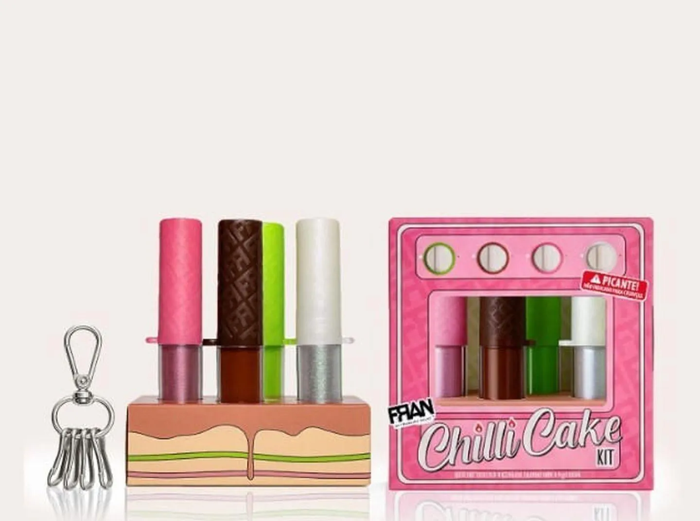 Estojo Chillicake com 4 Gloss Labiais – Franciny Ehlke