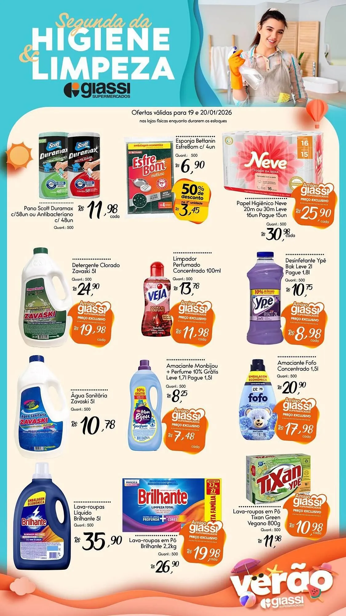Encarte de Encarte Giassi Supermercados 19 de janeiro até 20 de janeiro 2026 - Pagina 1