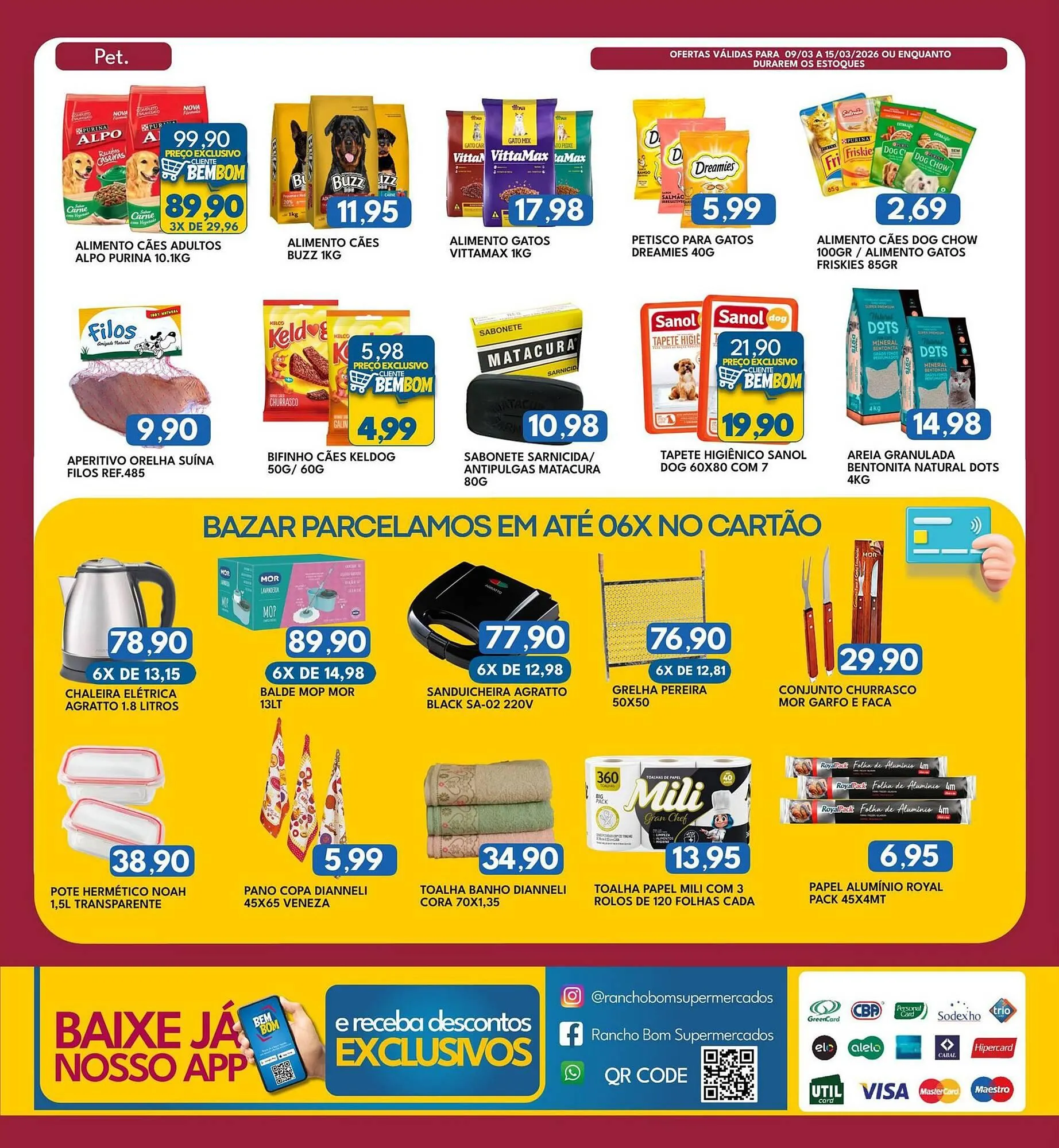 Encarte de Catálogo Rancho Bom Supermercados 9 de março até 15 de março 2026 - Pagina 8