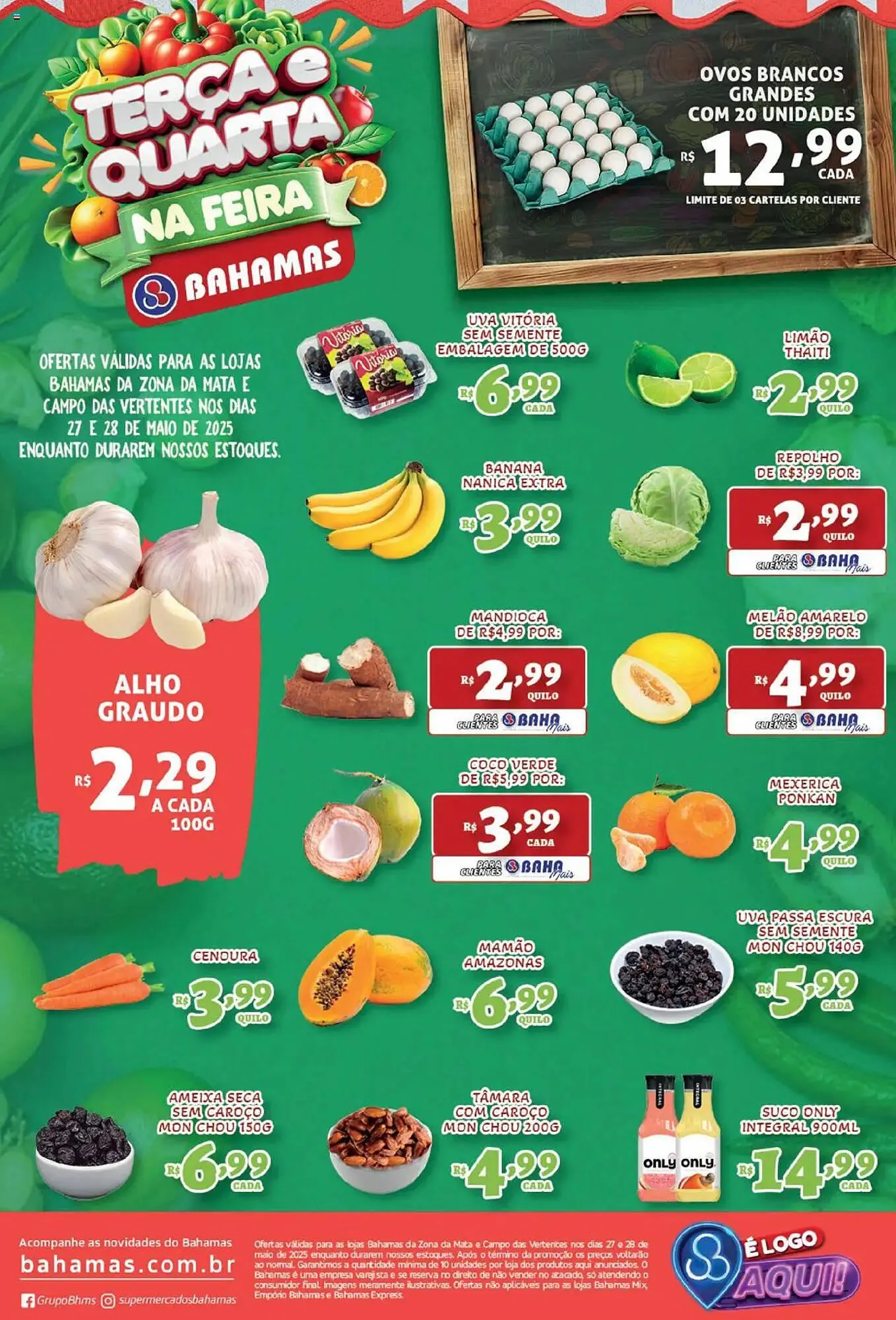 Encarte de Catálogo Bahamas Supermercados 27 de maio até 29 de maio 2025 - Pagina 1