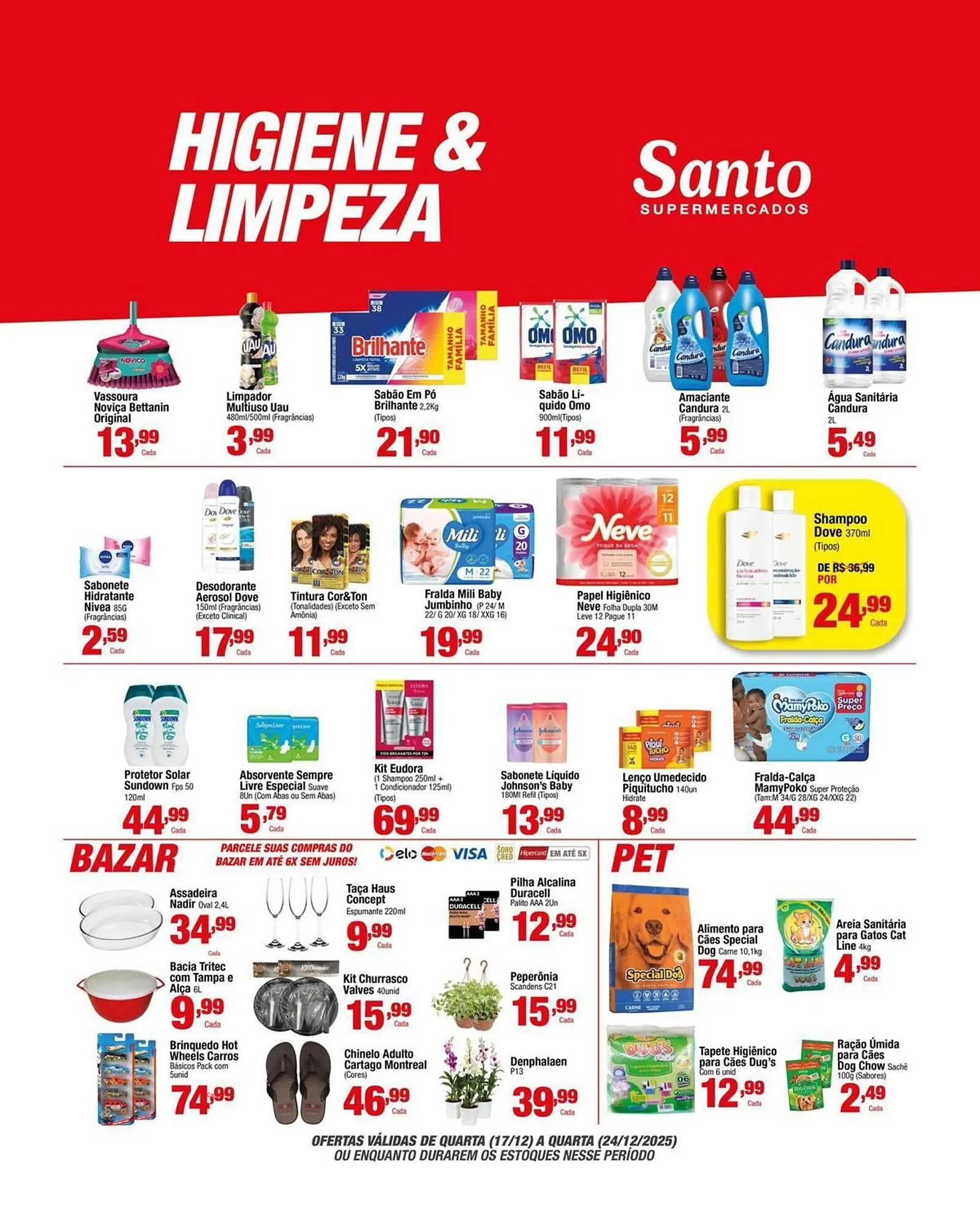 Encarte de Catálogo Santo Supermercados 17 de dezembro até 24 de dezembro 2025 - Pagina 1